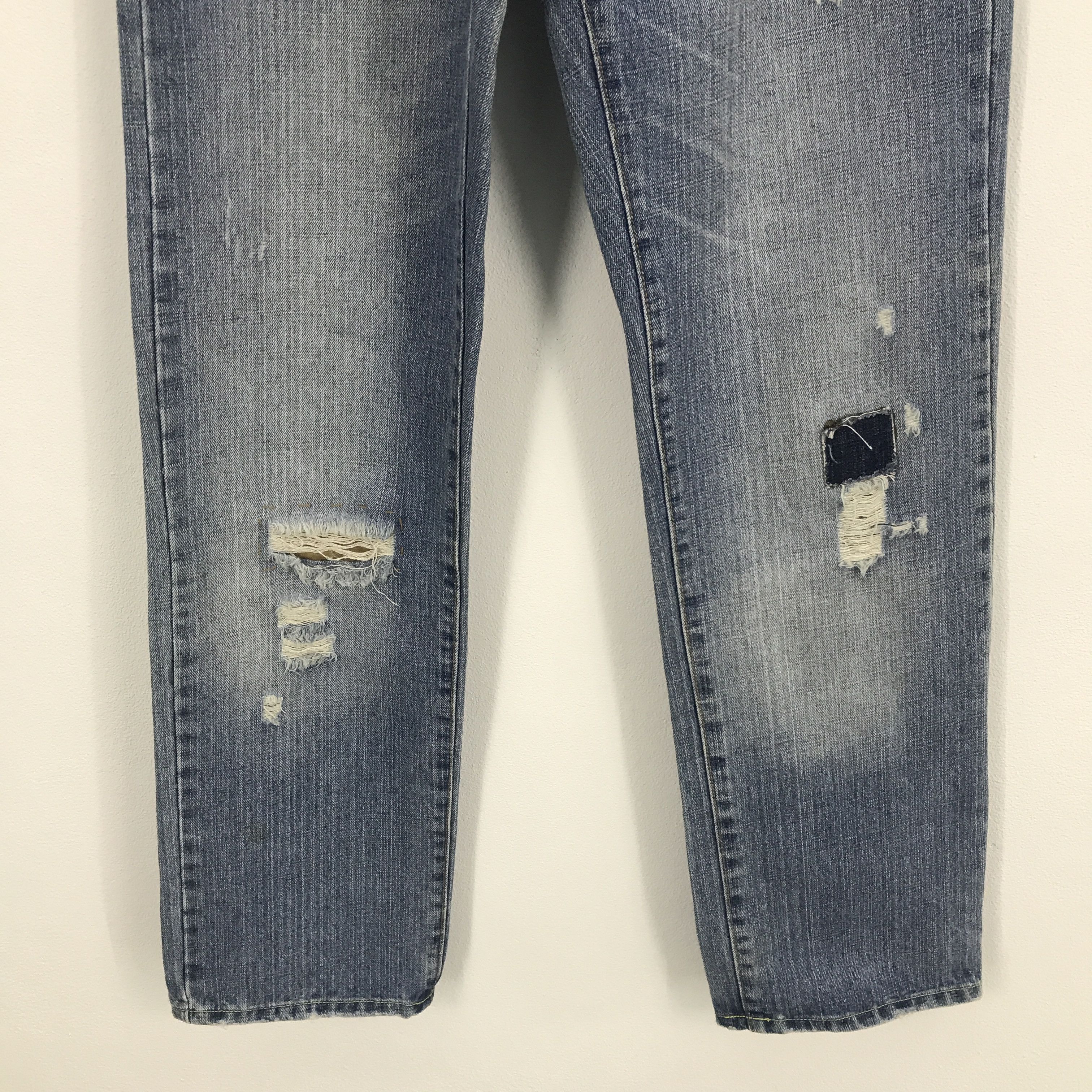 Abercrombie & Fitch Rare abercrombie & fitch distressed style japan denim pants Size US 30 / EU 46 - 3 Thumbnail