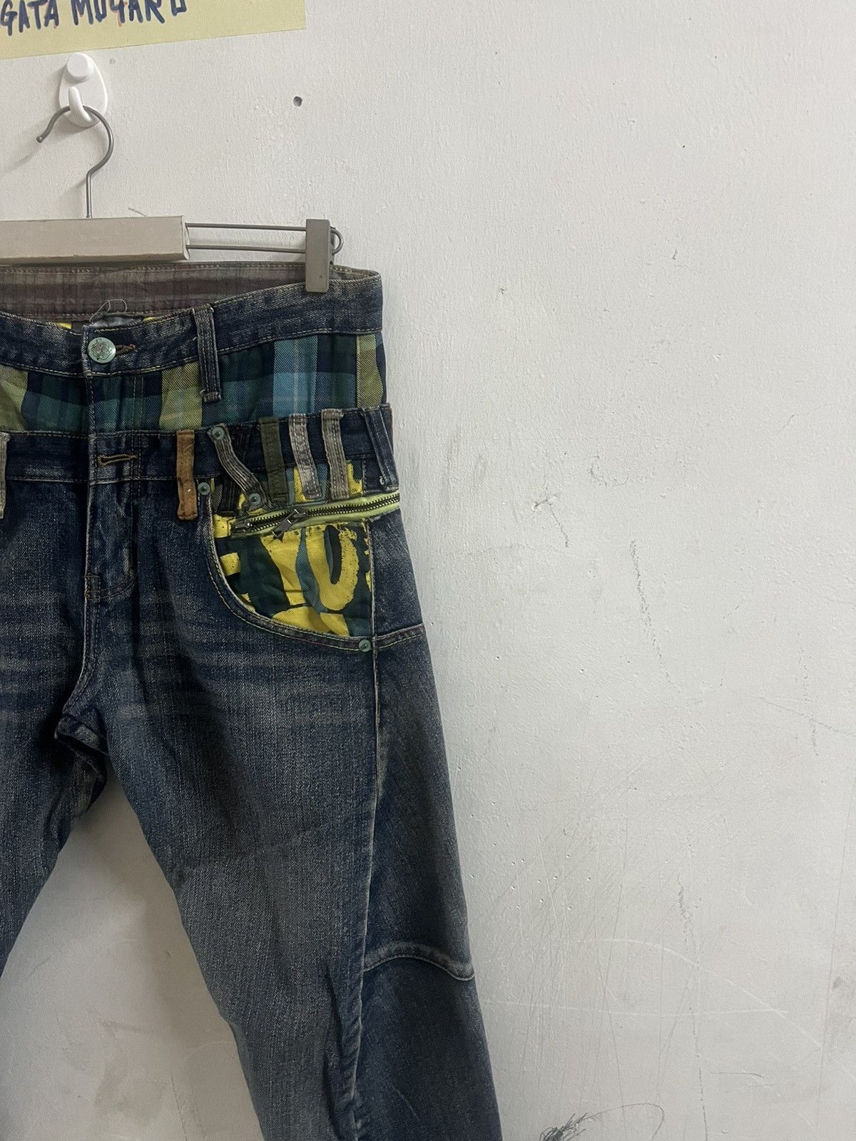 Hysteric Glamour × Japanese Brand DOUBLE WAIST🔥BREATHMINT TWIST DISTRESSED DENIM PANT Size US 32 / EU 48 - 4 Thumbnail