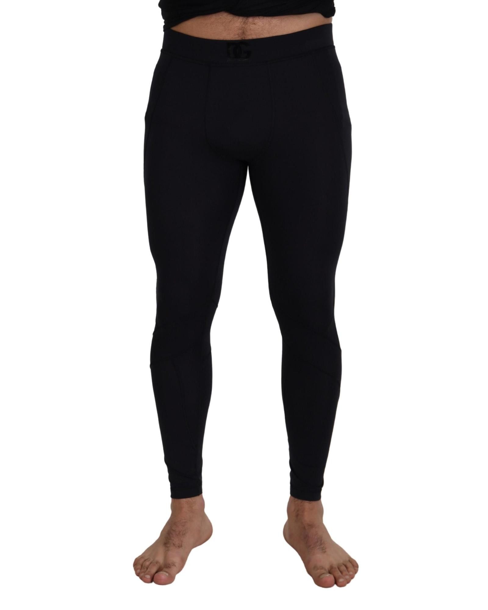 image of Dolce Gabbana Nylon Slim Fit Pants in Black, Men's (Size 32)