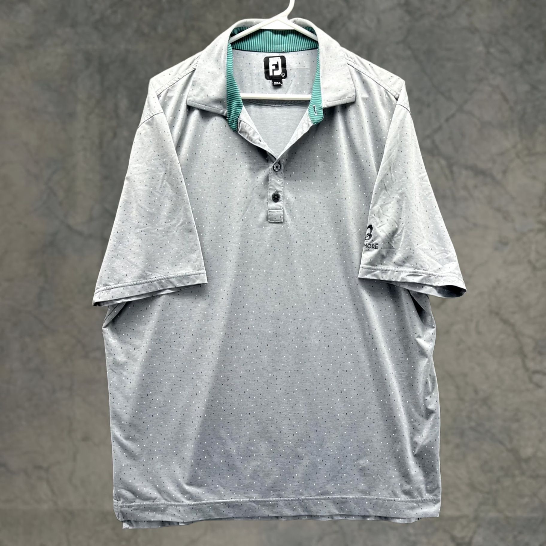 Footjoy FootJoy Polo Shirt Mens Large Gray Micro Dot Biltmore Logo Golf Stretch Size US L / EU 52-54 / 3 - 1 Thumbnail