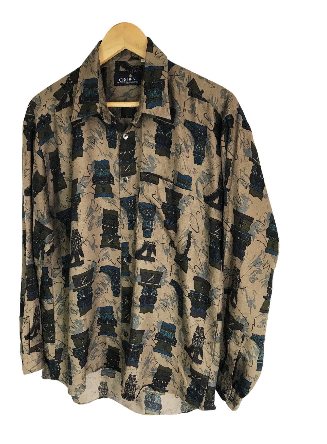 Hysteric Glamour Japanese brand CROWN All Over Print Shirt Size US L / EU 52-54 / 3 - 1 Thumbnail