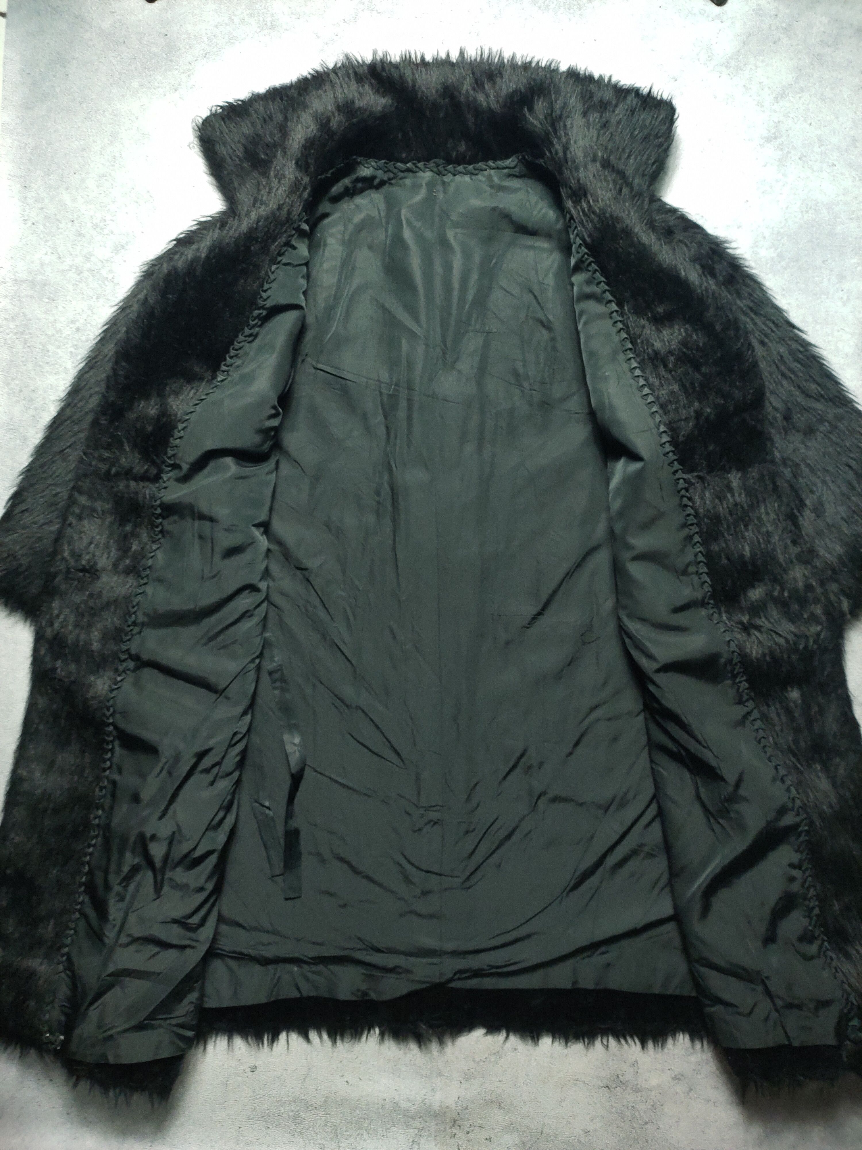 Anonymous Club Oversize Womens Long Faux Fox Fur Outwear Jacket Trench Coat Size XL / US 12-14 / IT 48-50 - 4 Thumbnail