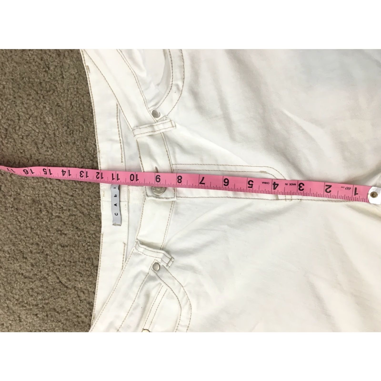 Vintage VINTAGE CAbi White Jeans Bootcut Womens 30x32 White Denim Straight Leg 30 32 Womens Jeans Size 30" / US 8 / IT 44 - 5 Thumbnail