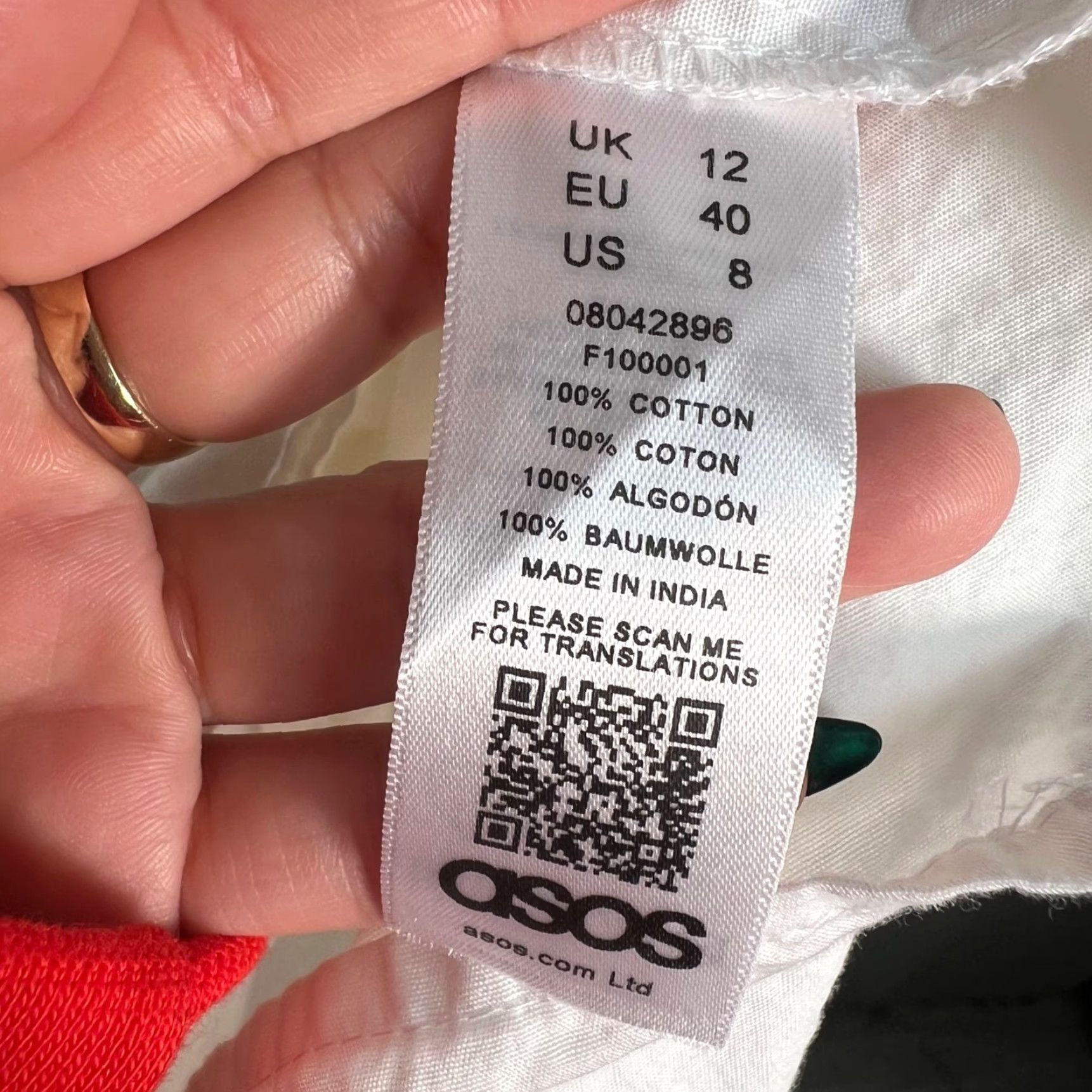 Asos ASOS Womens Size 8 White Puff Sleeve Smocked Mini Dress Size M / US 6-8 / IT 42-44 - 4 Thumbnail