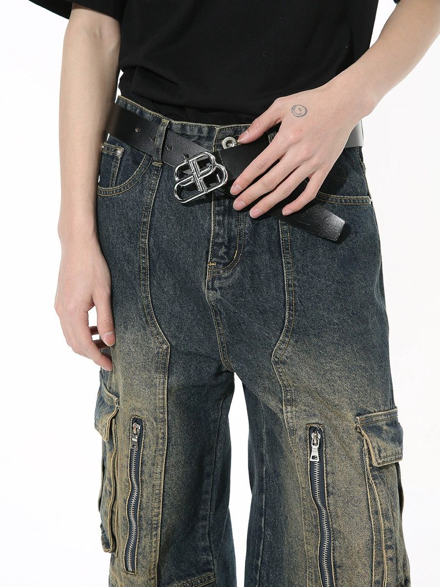 Vintage Heavy duty vintage workwear multi-pocket loose jeans Size US 32 / EU 48 - 5 Thumbnail
