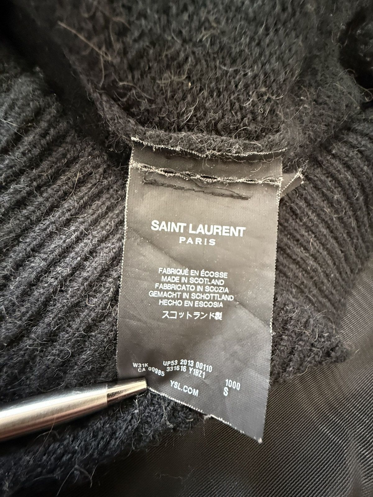 Saint Laurent Paris FW13 Saint Laurent hoodie cardigan lighter clips Hedi grail Size US S / EU 44-46 / 1 - 24 Thumbnail