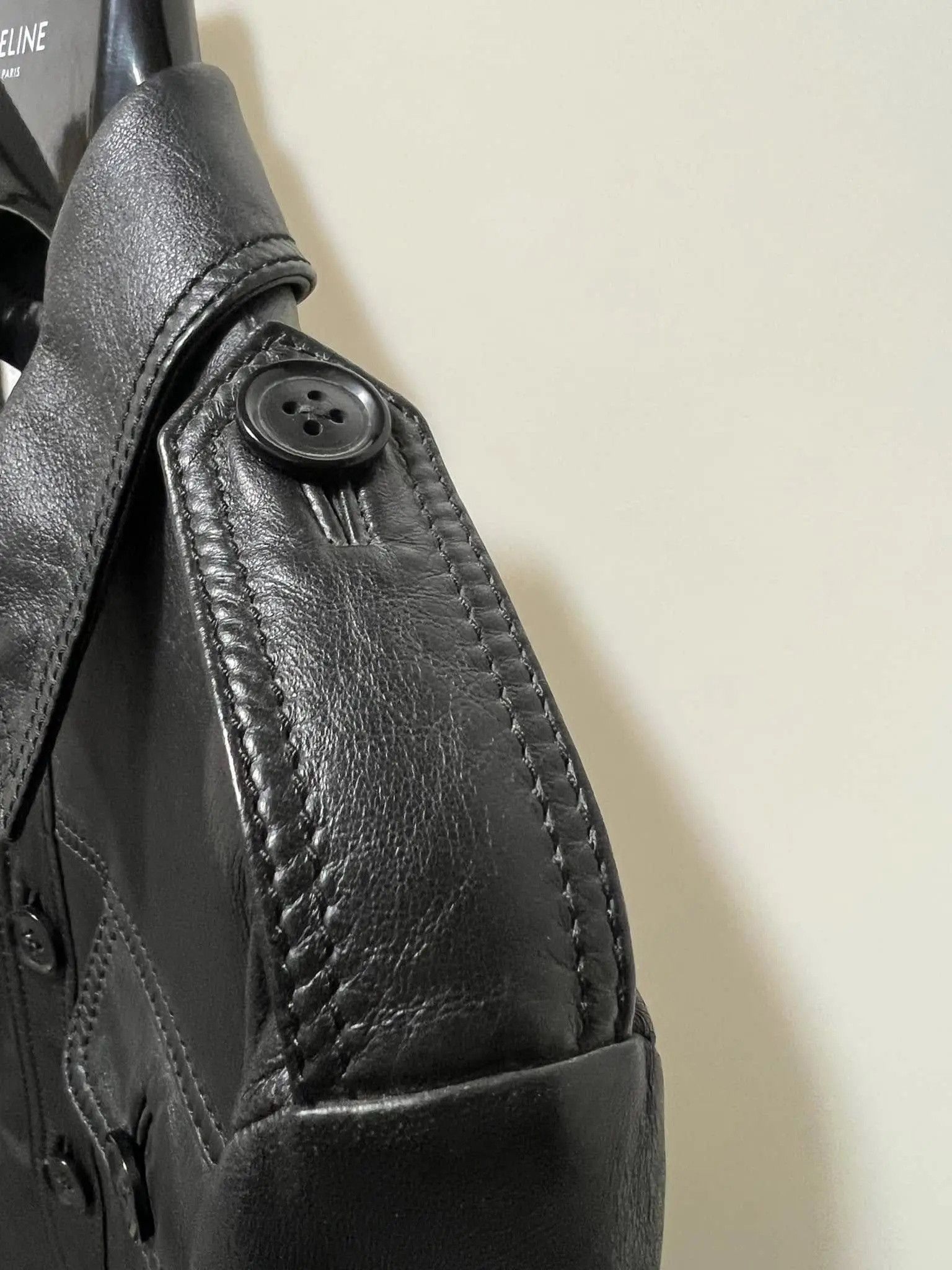Celine FW20 Unreleased Lambskin Aviator Leather Jacket Sample Size US S / EU 44-46 / 1 - 5 Thumbnail