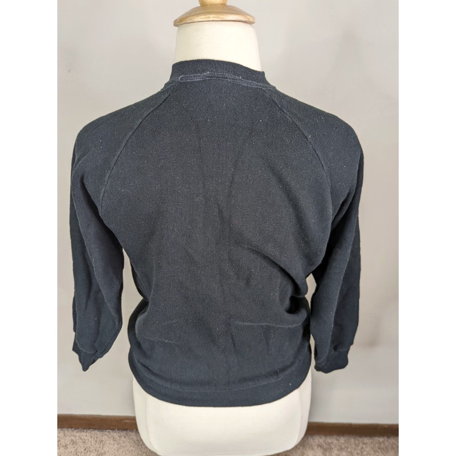 Vintage VINTAGE Raglan Scottish Terrier Crewneck Sweatshirt Womens Size Large Black Vtg Size L / US 10 / IT 46 - 3 Thumbnail