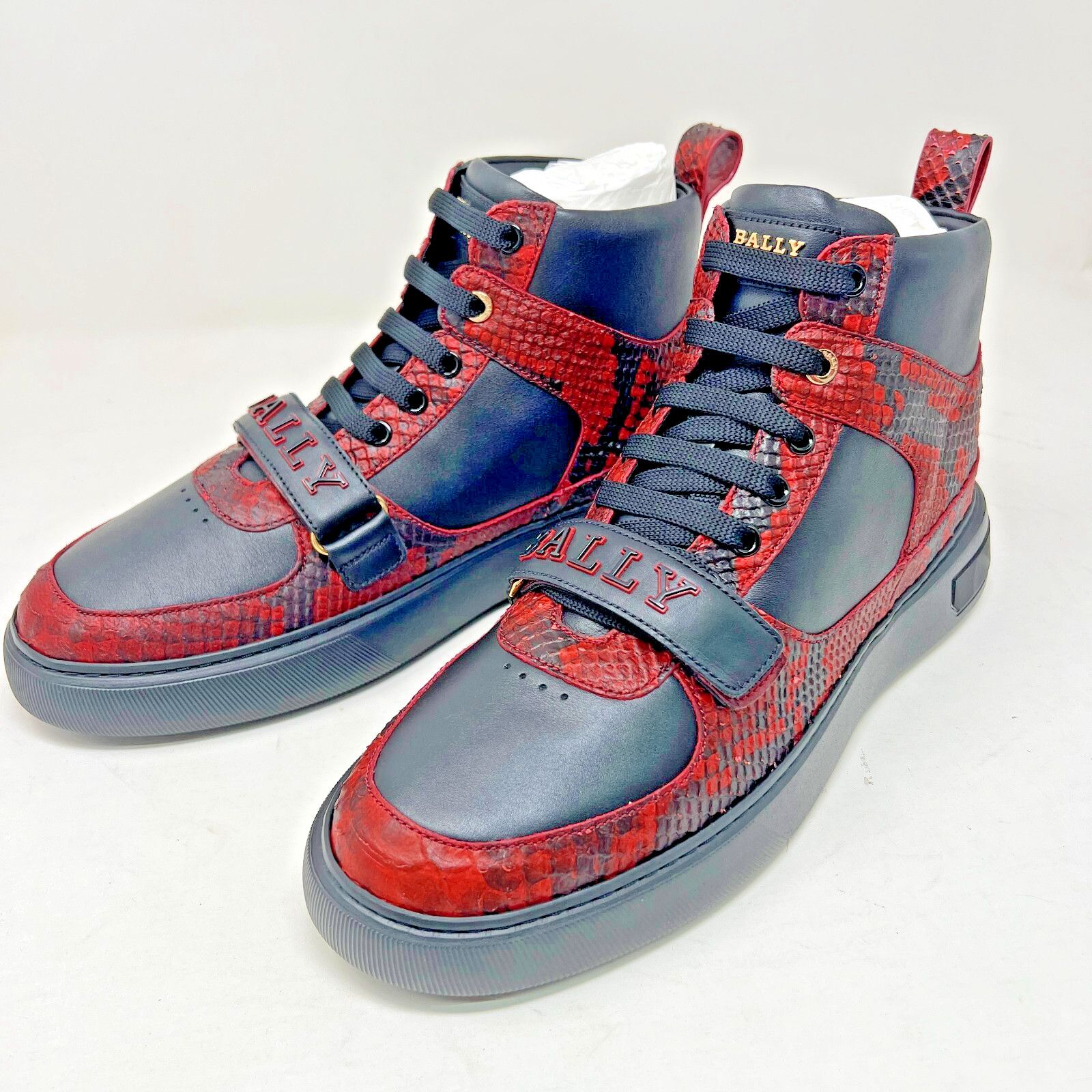 Bally BALLY Merryk Leather High Top Sneakers Red Black US 10 Size US 10 / EU 43 - 1 Thumbnail