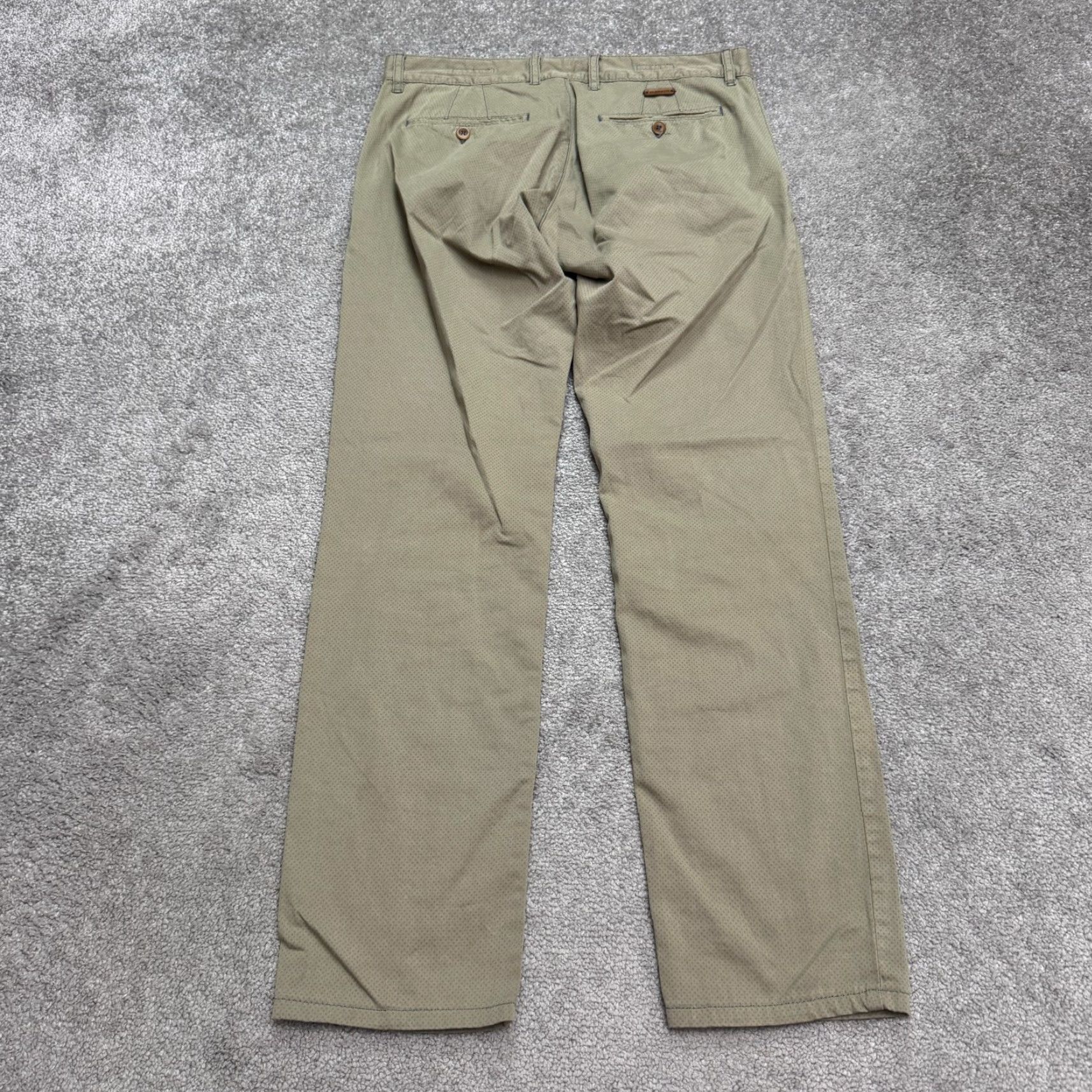 Vintage ALBERTO Slim Pants Mens Khakis 30x32 Brown Cotton Blend Flat Front Straight Vintage No Size US 30 / EU 46 - 2 Thumbnail