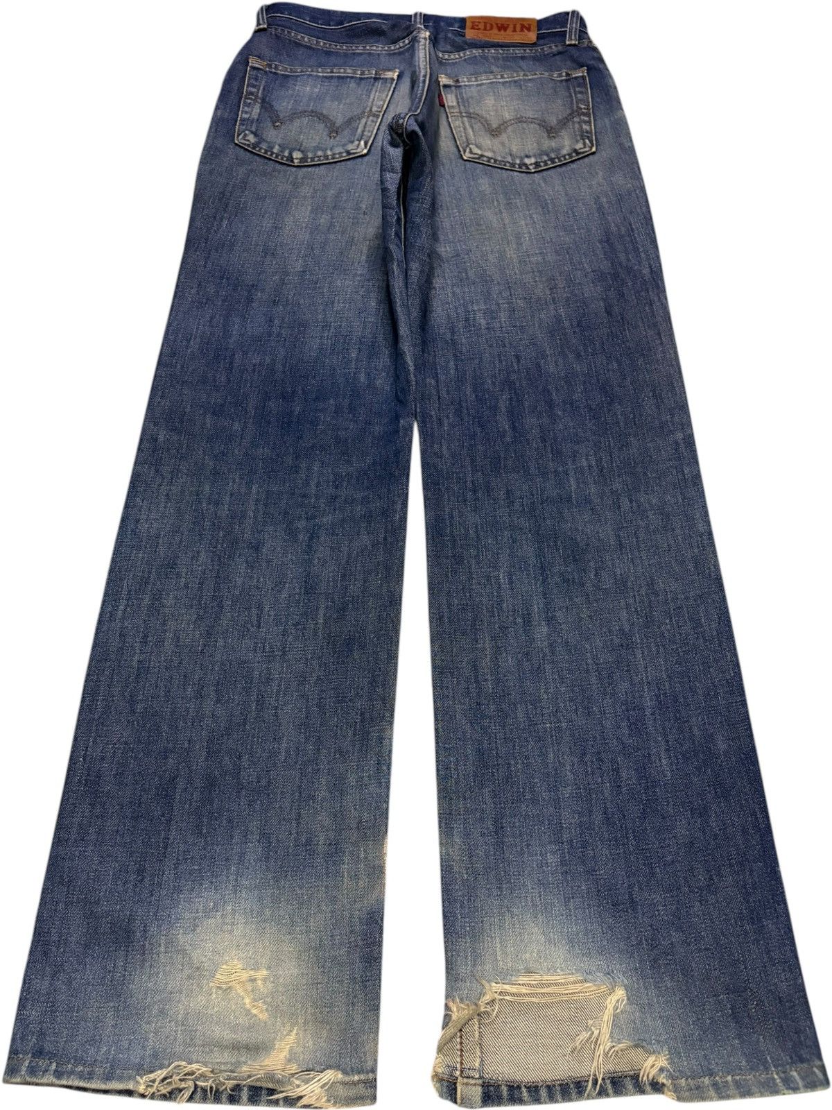 Edwin Vintage Edwin 503 Mud Wash Distressed Loose Jeans Size US 29 - 2 Thumbnail