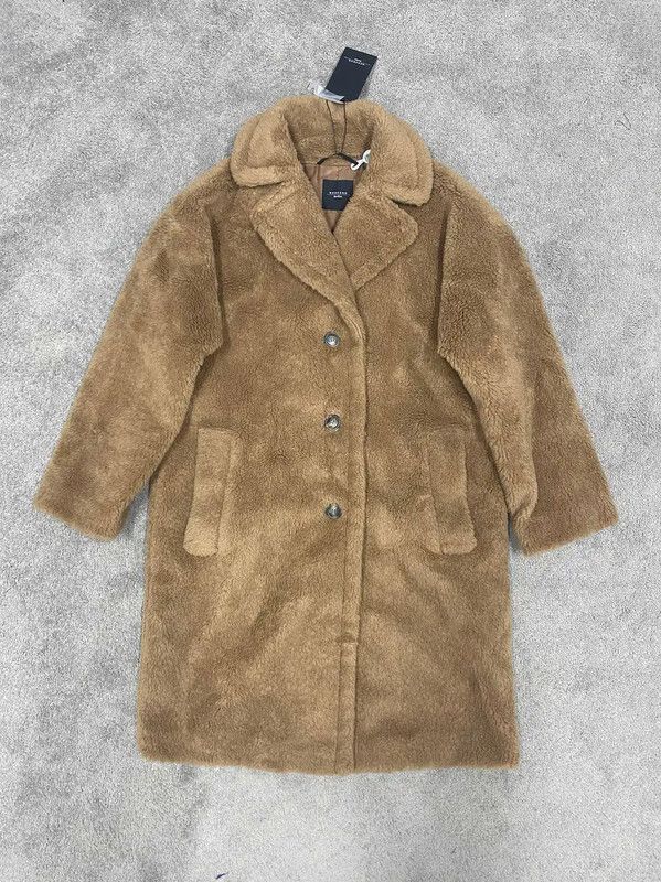 Max Mara MaxMara Women's Beige Wool Blend Coat 0089 Size S / US 4 / IT 40 - 1 Thumbnail