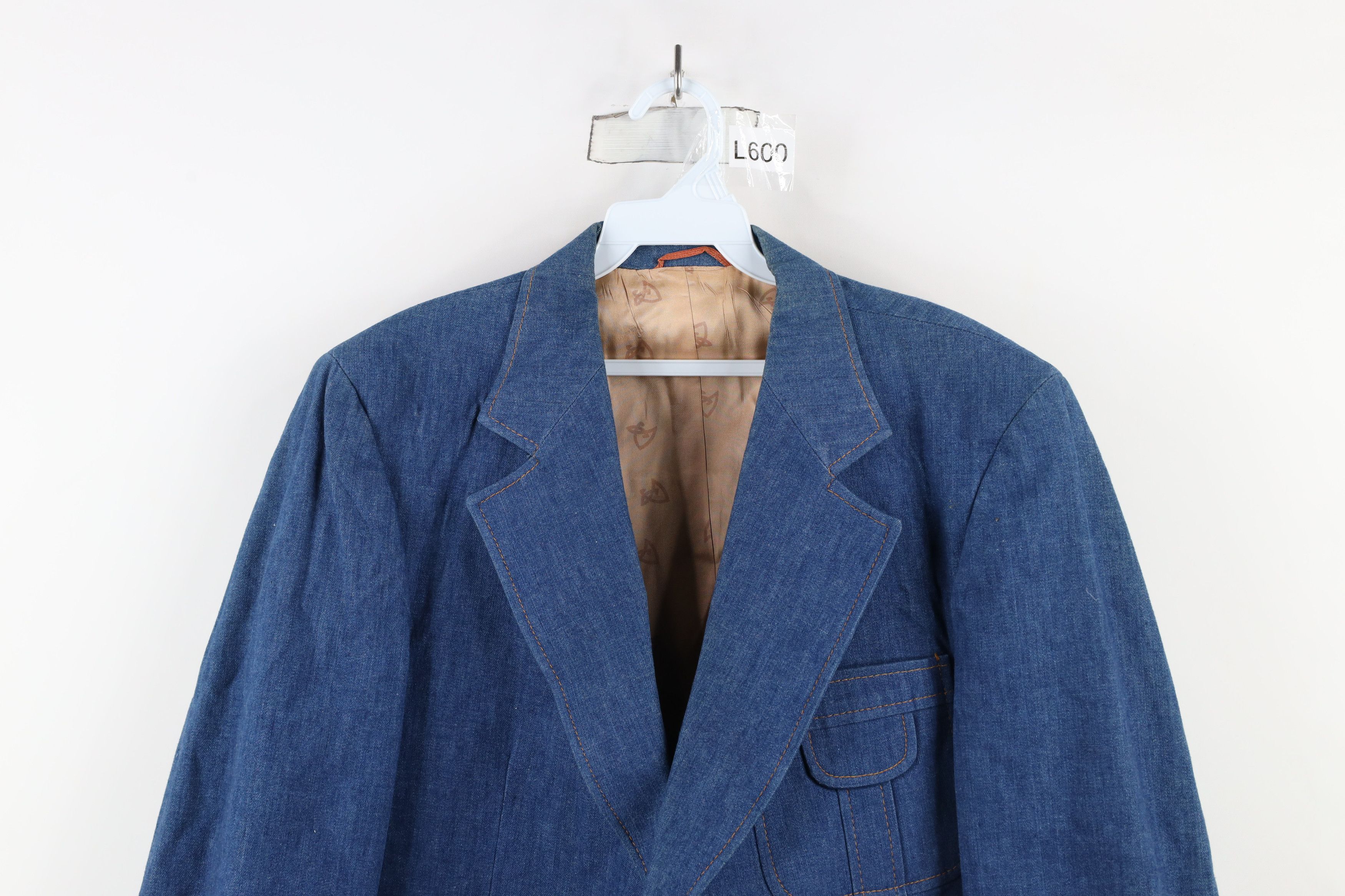 Vintage Vintage 70s Streetwear Denim Jean Blazer Suit Jacket USA Size US XL / EU 56 / 4 - 2 Thumbnail