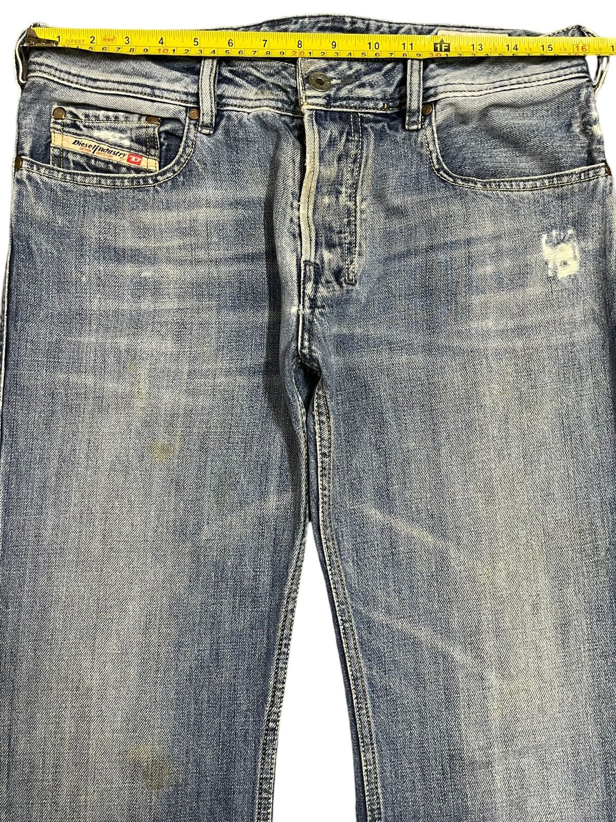 Diesel Vtg 90s Diesel Industry Faded Wash Distress Wide Leg Bootcut Size US 32 / EU 48 - 11 Thumbnail