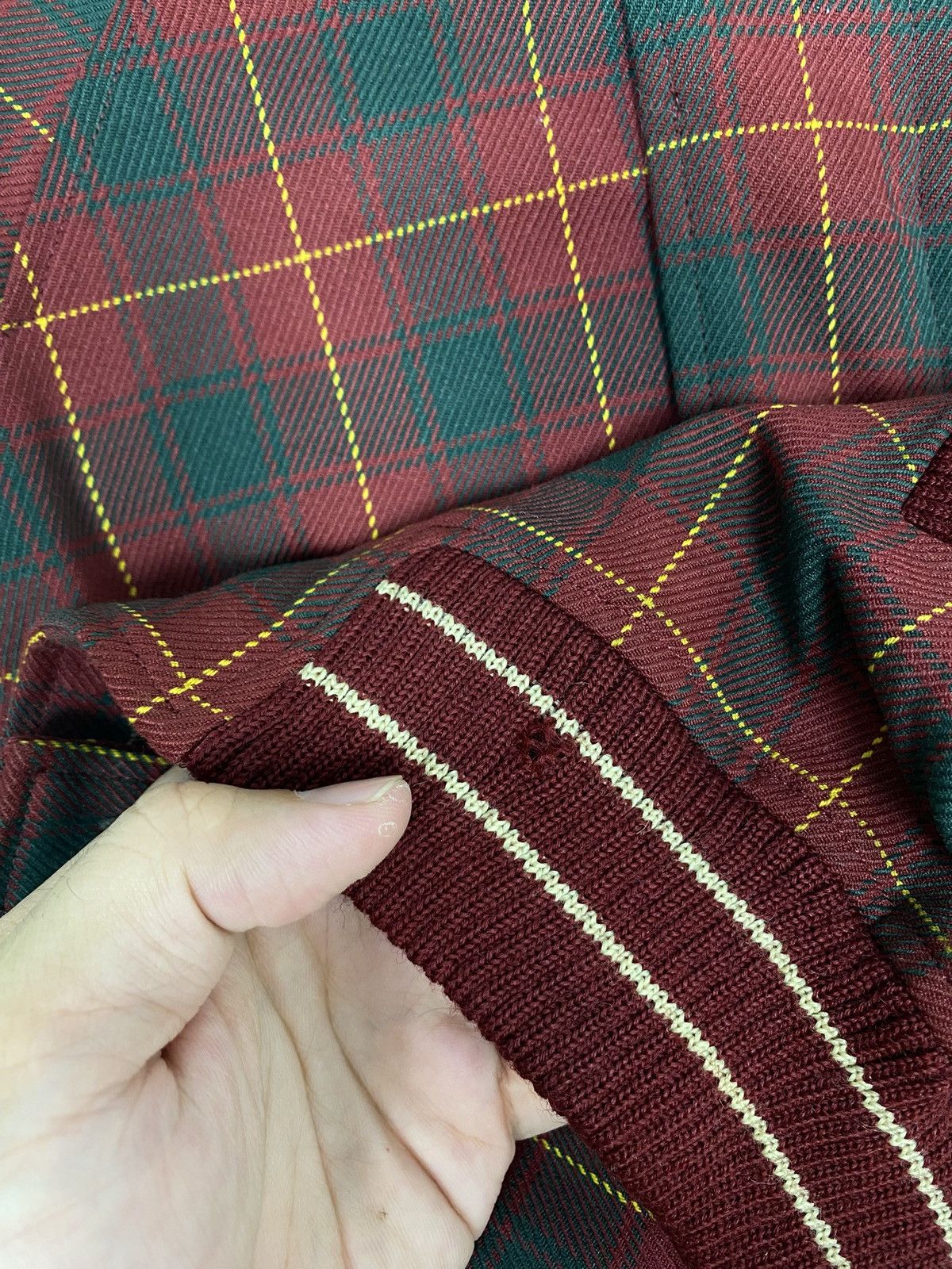Japanese Brand Rare‼️ Vintage Home Town Plaid Varsity Jacket for Kids Size US XXS / EU 40 - 7 Thumbnail