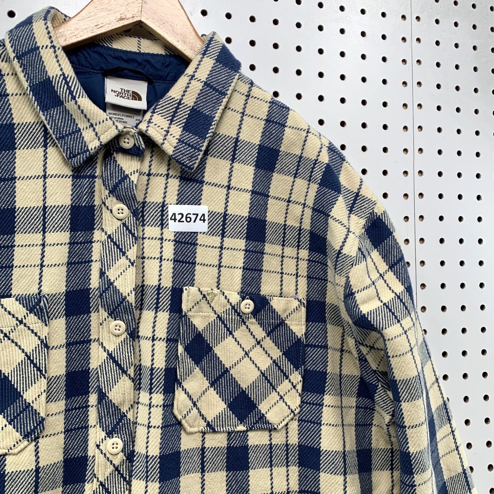 The North Face The North Face Womens XXL Blue Plaid Button Down Shacket Outdoor Heavy Jacket Size XXL / US 16-18 / IT 52-54 - 7 Thumbnail