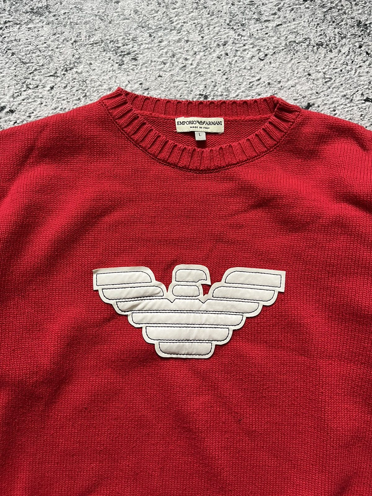 Emporio Armani Vintage Emporio Armani Heavy Sweater Mens Large Tan Size US L / EU 52-54 / 3 - 4 Thumbnail
