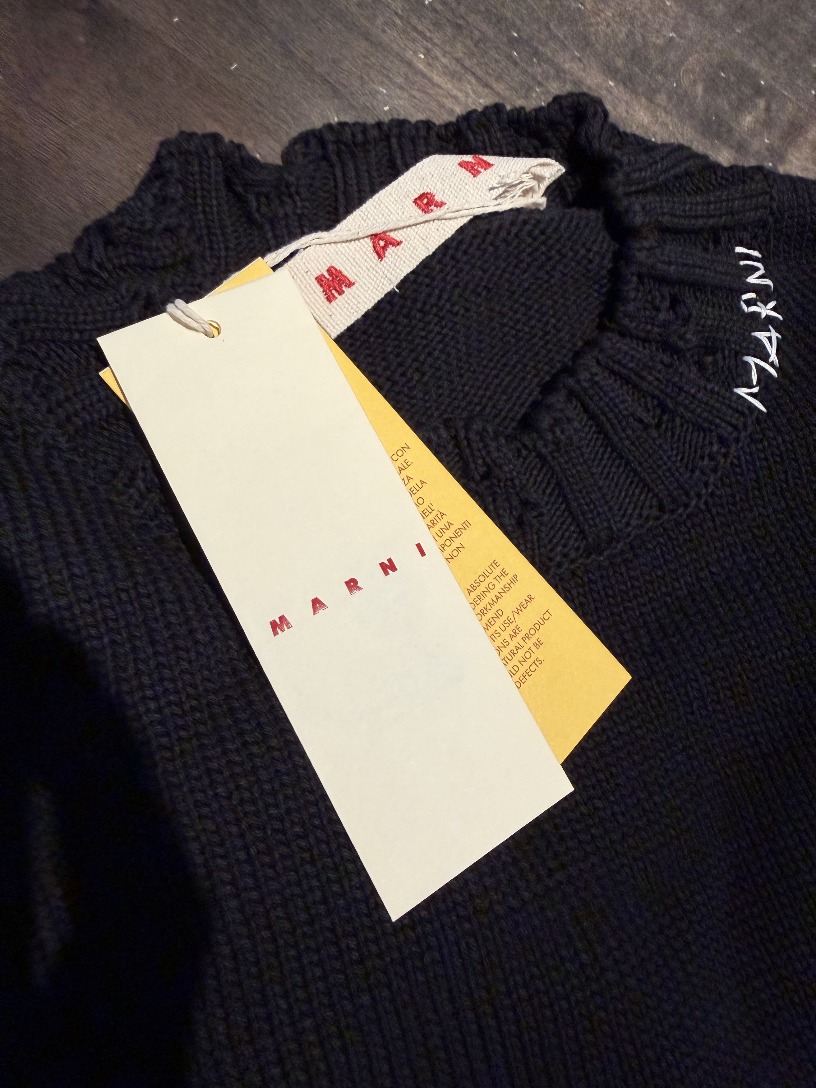 Marni MARNI BLACK DECONSTRUCTED SWEATER Size US L / EU 52-54 / 3 - 8 Thumbnail