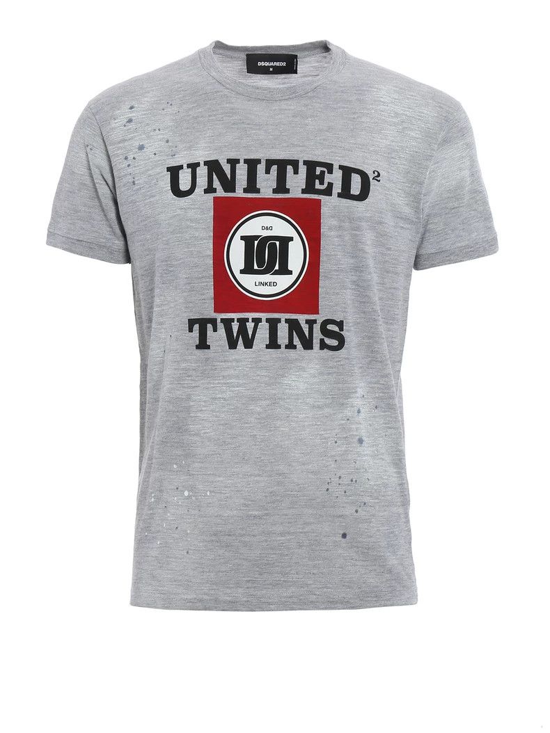 Dsquared2 DSquared2 United Twins Short Sleeve T-shirt-yf Size US S / EU 44-46 / 1 - 1 Thumbnail