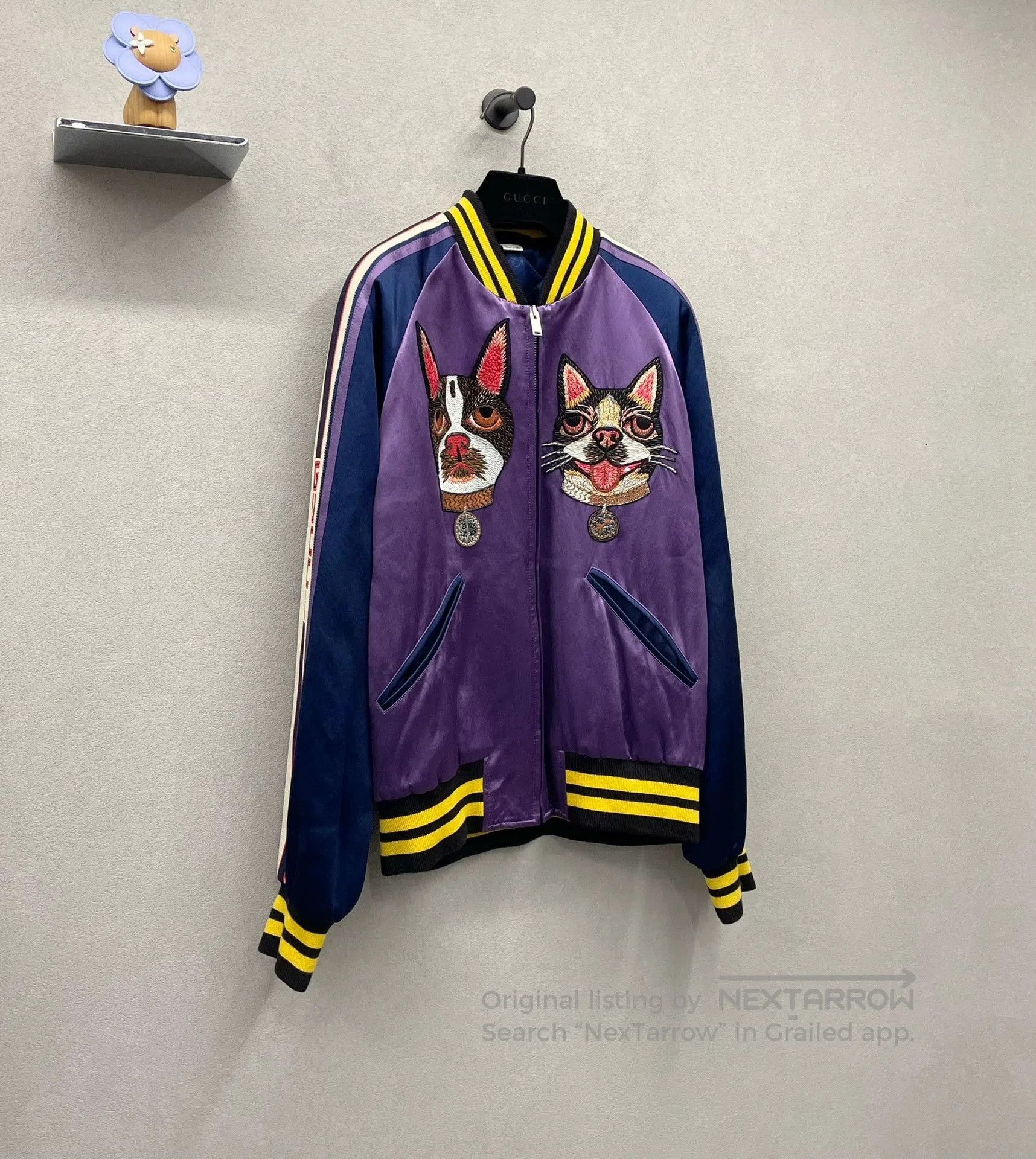 Gucci gucci embroidered purple bomber jacket unisex. Size US L / EU 52-54 / 3 - 3 Thumbnail