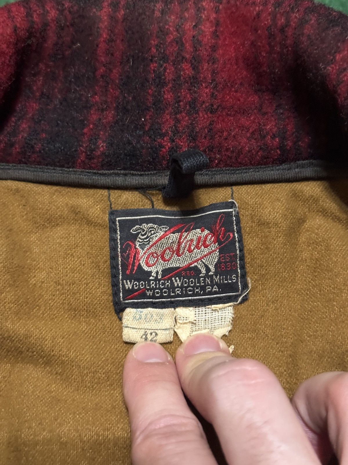 Woolrich Woolen Mills Vtg 40s 50s Woolrich Mackinaw Plaid Button Up Wool Jacket Size US L / EU 52-54 / 3 - 2 Thumbnail