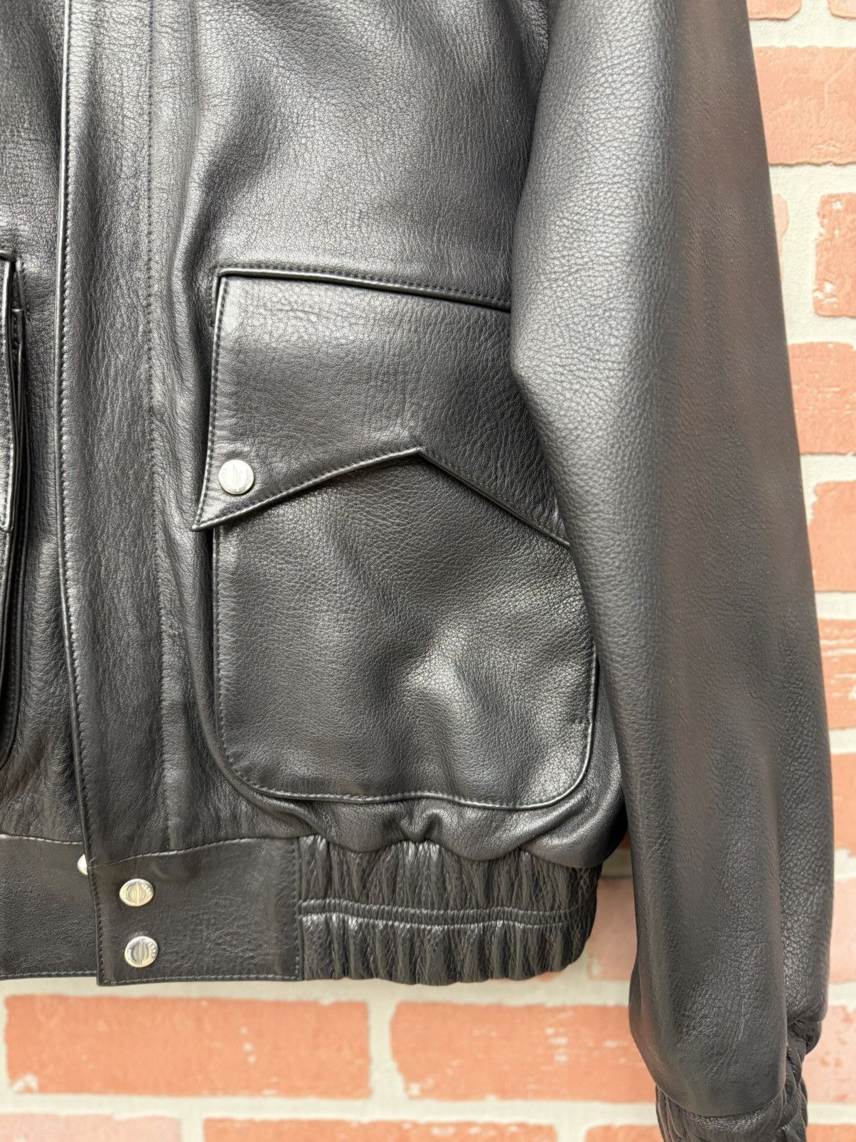 Rhude Size S - Rhude Newman Zip-Up Leather Jacket Retail $3,500 Size US S / EU 44-46 / 1 - 5 Thumbnail