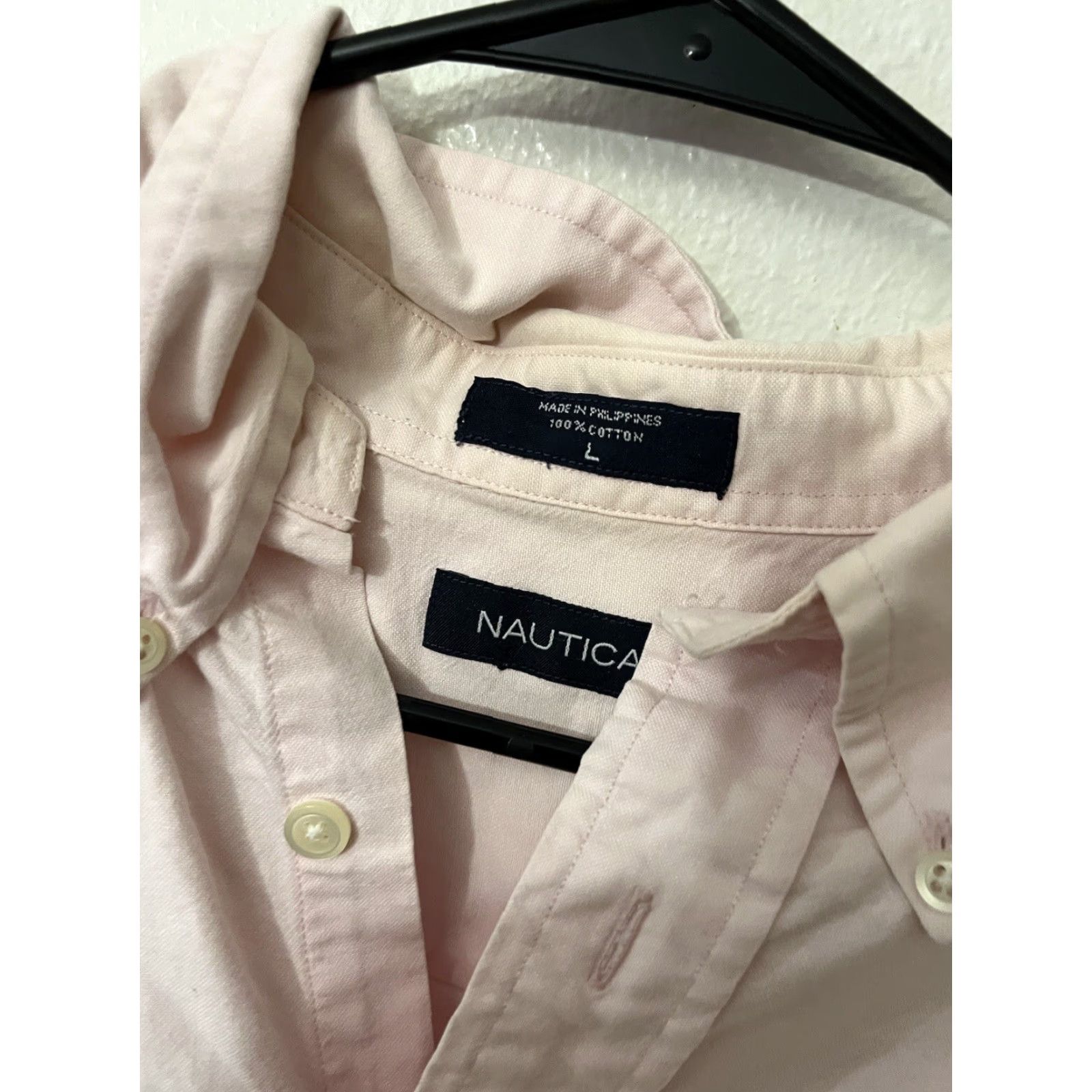 Nautica Nautica Button Up Shirt Mens Large Pink Long Sleeve Casual Woven Classic Preppy Size US L / EU 52-54 / 3 - 2 Thumbnail