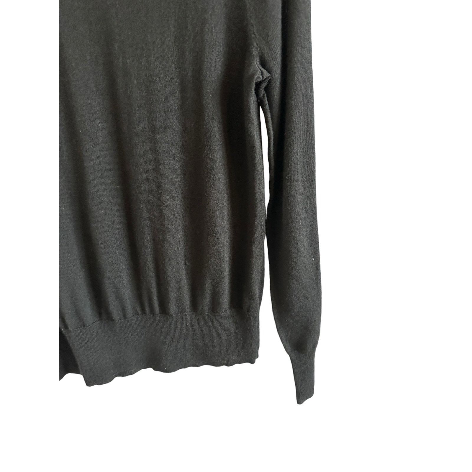 J.Crew J.Crew Medium Black Long Sleeve Mock Neck Pullover Sweater Size M / US 6-8 / IT 42-44 - 6 Thumbnail