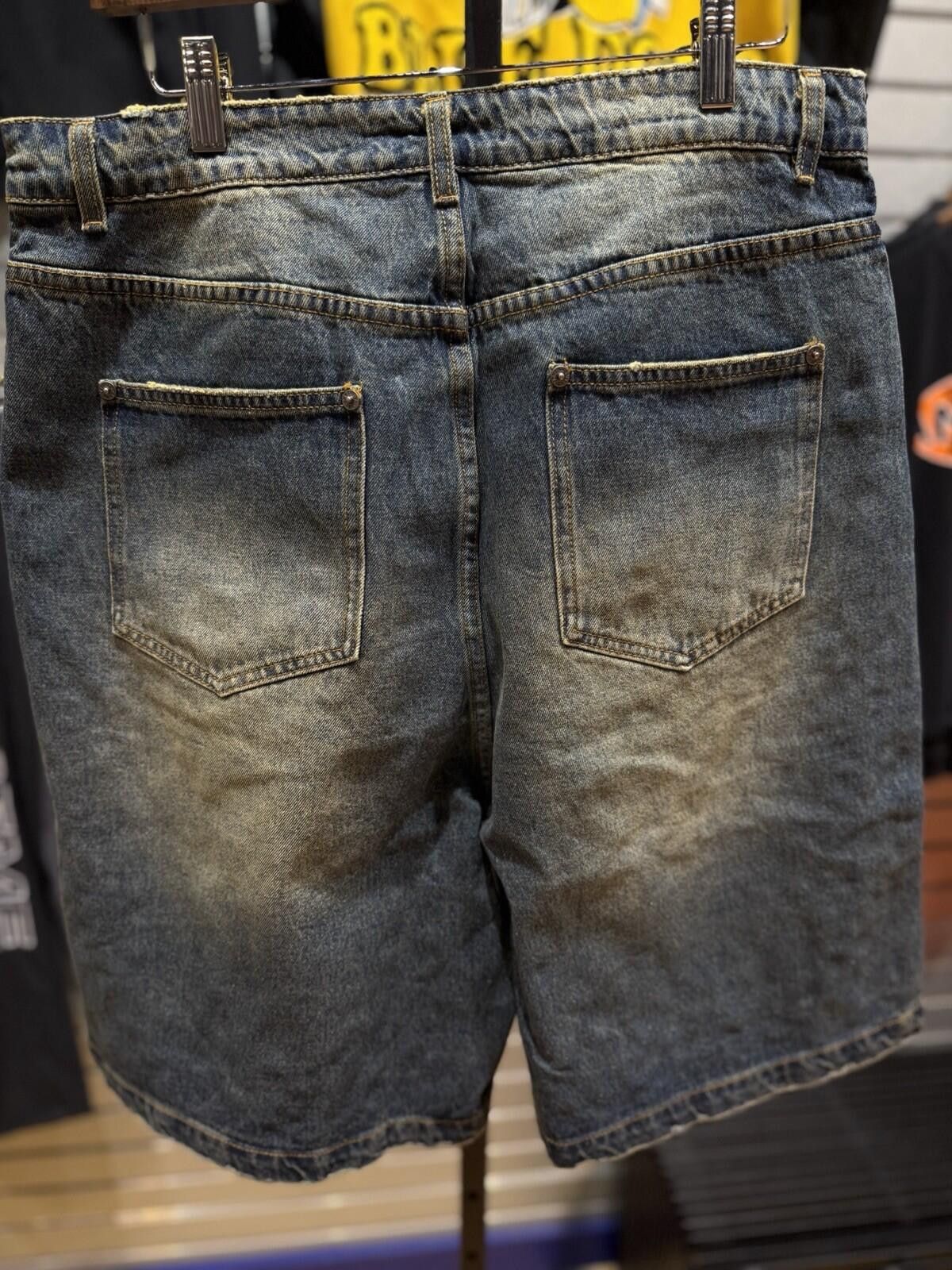 Vale Valley Blue Denim Stone Crystal Shorts Size 30 (Brand New) Size US 30 / EU 46 - 7 Thumbnail
