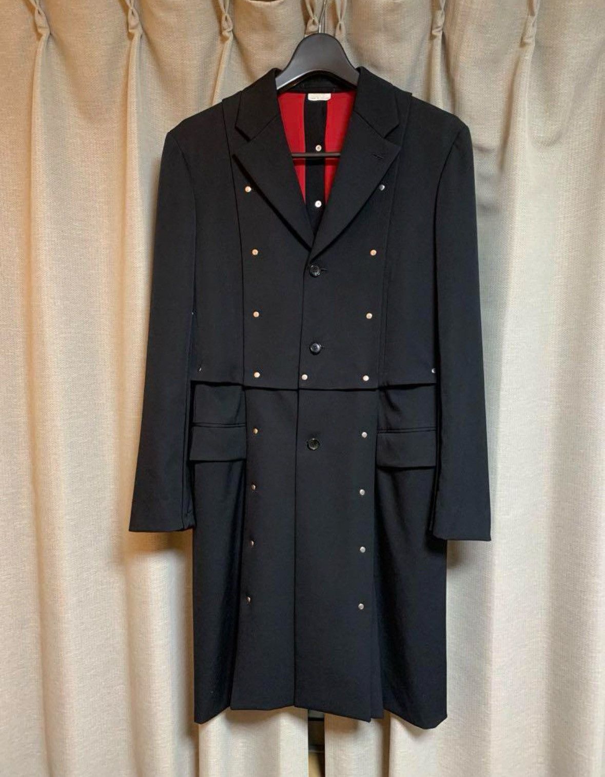 image of Archival Clothing x Comme Des Garcons 16Aw Armor Of Peace Stud Jacket in Black, Men's (Size Large)