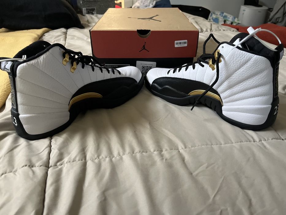 retro 12 white and gold