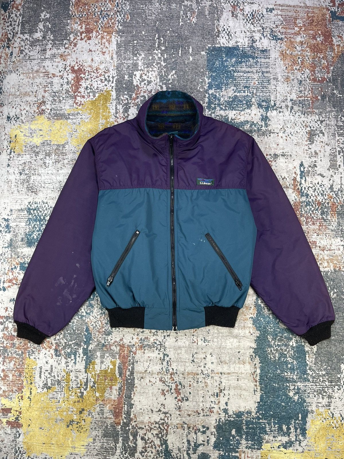 L.L. Bean Vtg LL Bean Navajo Lining Nylon Shell Outdoor Jackets Size US S / EU 44-46 / 1 - 1 Thumbnail