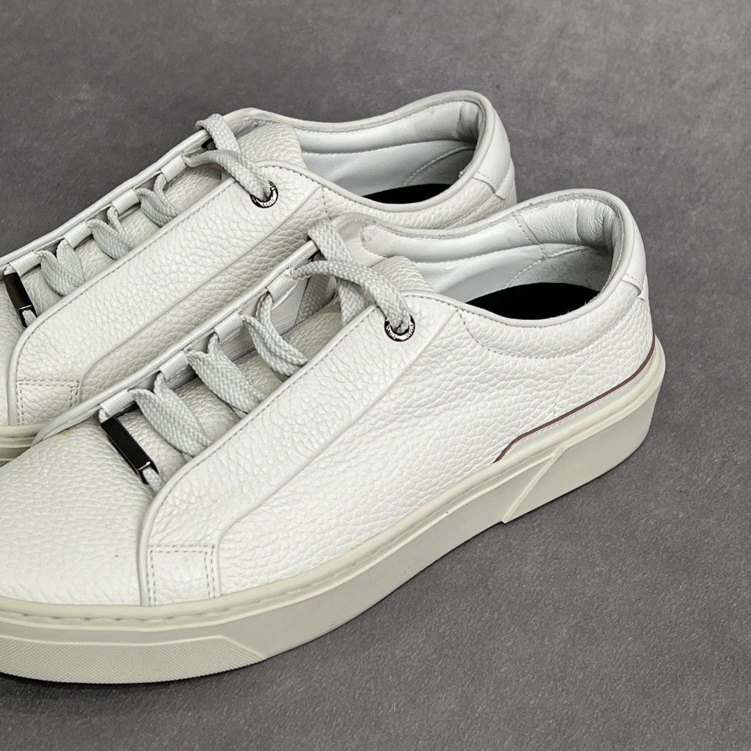 Hugo Boss HUGO BOSS White Leather Casual Sneakers 39-45 Size US 6 / EU 39 - 5 Thumbnail