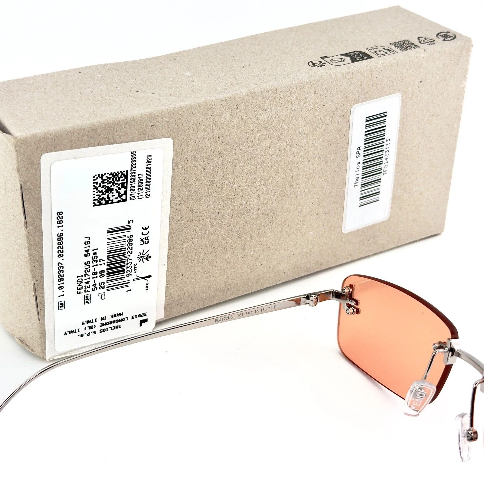 Fendi FENDI FE4172US FIRST 4172 Silver Orange Narrow Fashion 16J Size ONE SIZE - 6 Thumbnail