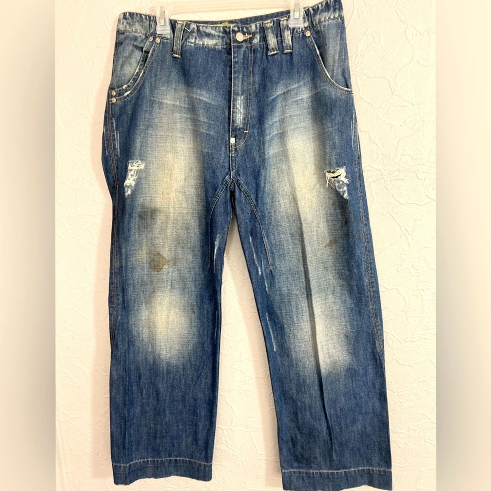 JNCO VINTAGE Meezan Jeans Mens 34x29 Medium Wash Jnco Style Denim Y2K Baggy Skater Shirt Size US 34 / EU 50 - 2 Thumbnail