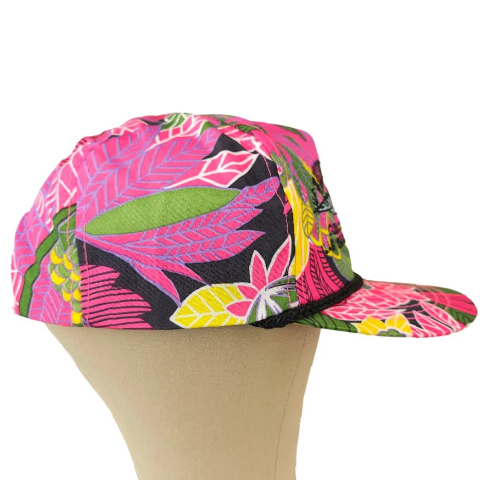 Pinko **Vintage Western States Contracting 80s Floral Pink Snapback Hat Mens One Size** User: Vintage 80s Floral Pink Snapback Hat Mens One Size Size ONE SIZE - 4 Thumbnail