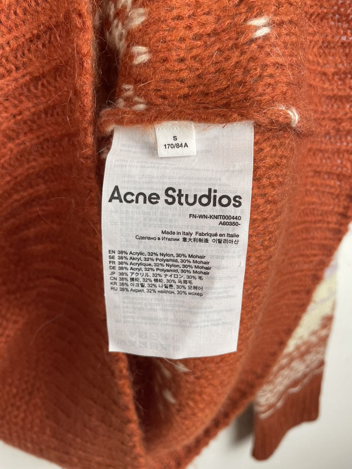 Acne Studios *GRAIL* Acne Studios gradient red/blue knit sweater waves Size US S / EU 44-46 / 1 - 5 Thumbnail