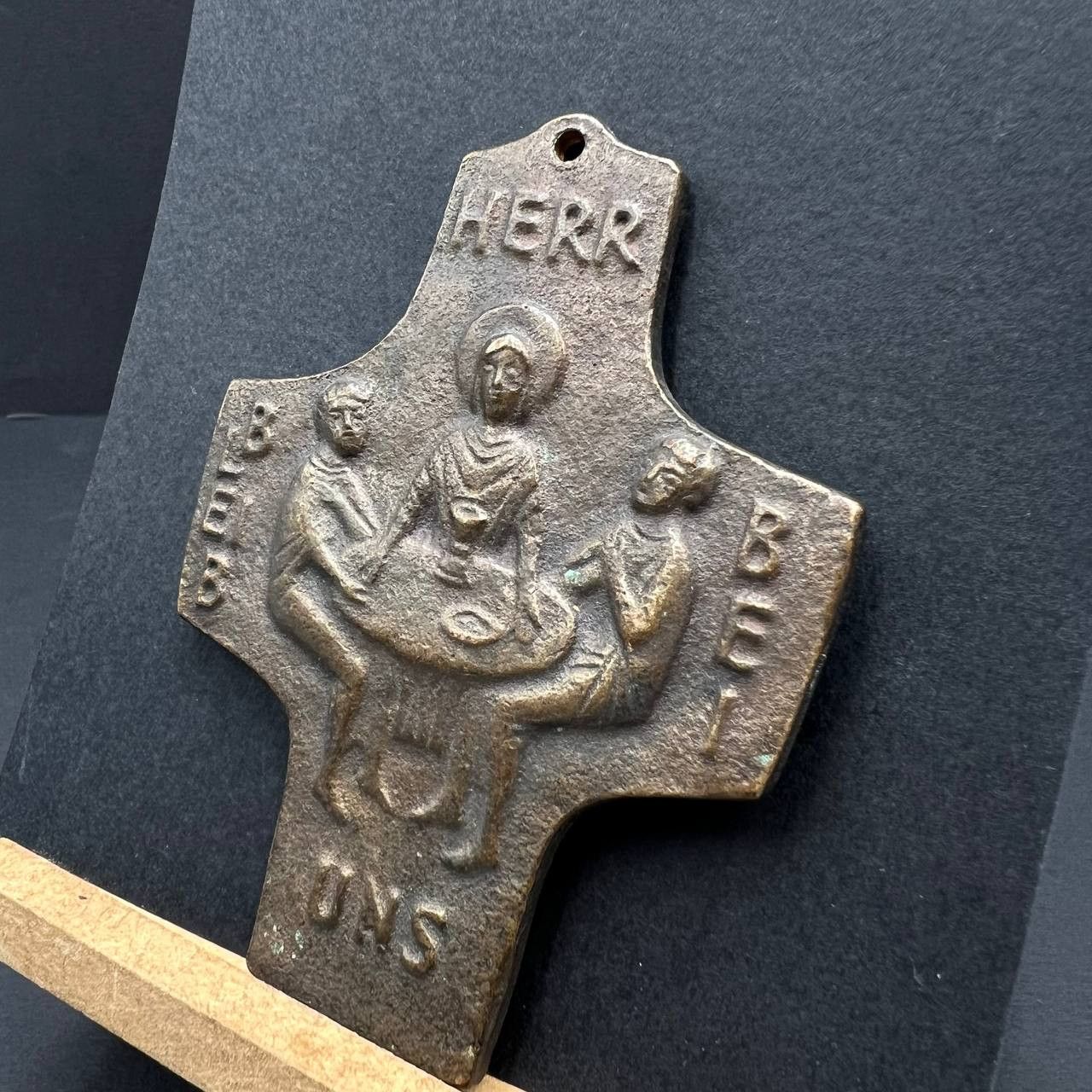 Other Vintage Bronze Wall Cross 10cm Germany 1970 Religio Antique Size ONE SIZE - 2 Thumbnail