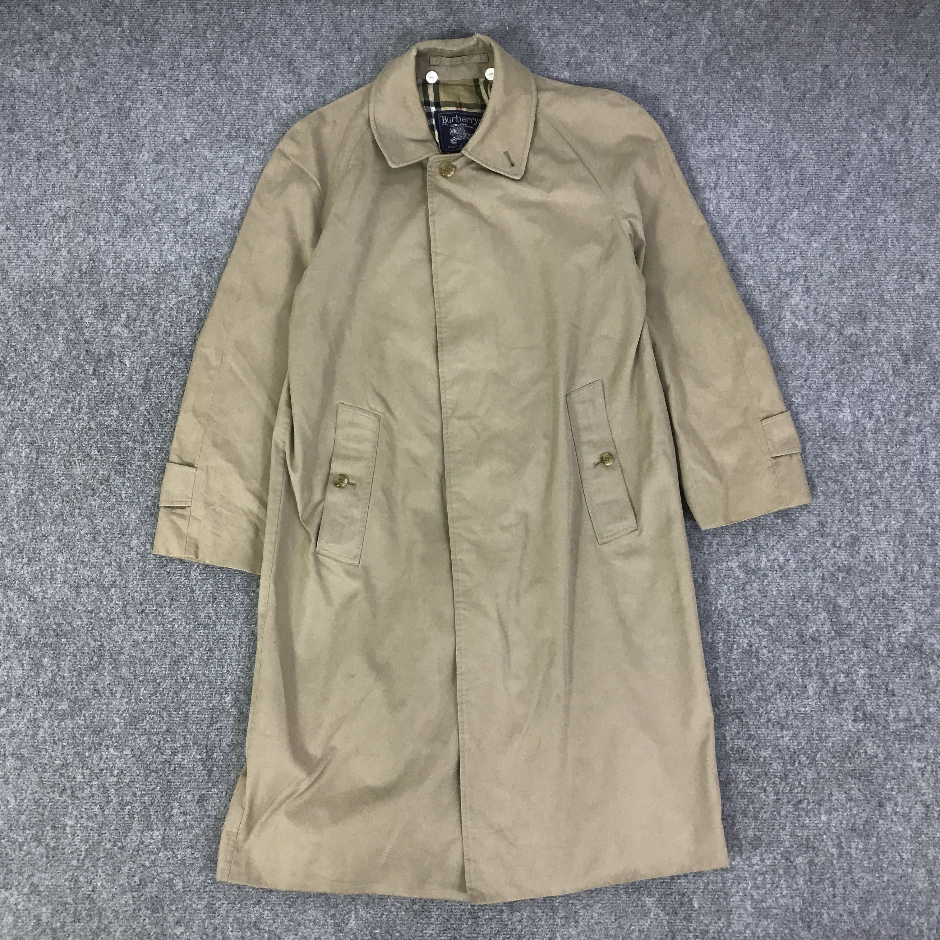 Burberry BURBERRY LONG COAT DISTRESSED COLLER JACKET Size US L / EU 52-54 / 3 - 1 Thumbnail