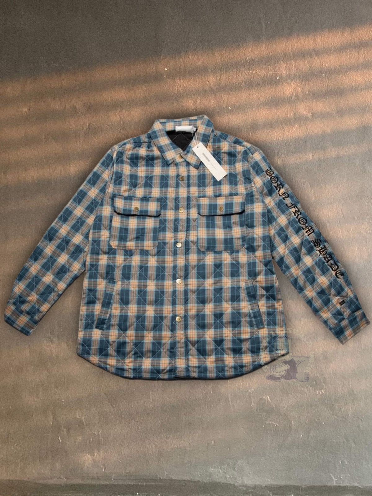 TeamSESH TeamSESH BONES BORNFROMSHADE QUILTED FLANNEL jacket blue Size US S / EU 44-46 / 1 - 1 Thumbnail