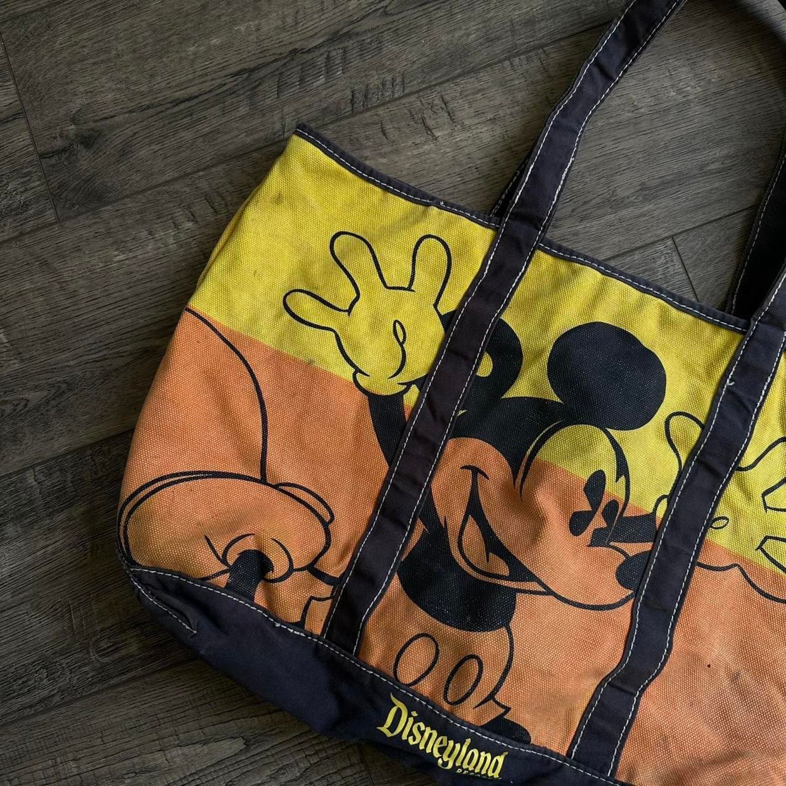 Disney × Vintage Vintage Canvas Disneyland Disney Mickey Mouse Tote Bag Size ONE SIZE - 3 Thumbnail