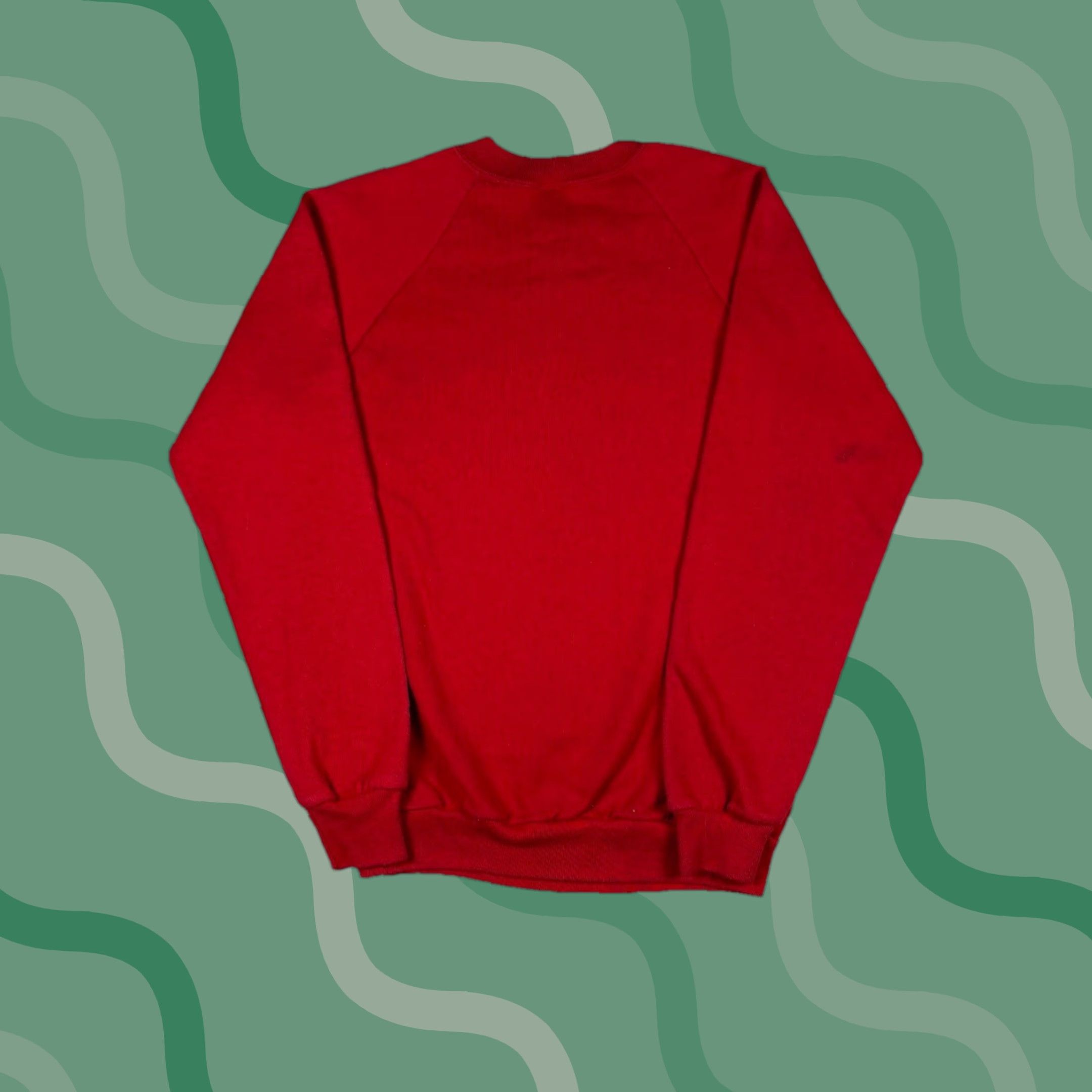Jerzees VINTAGE Jerzees Sweatshirt Red Raglan Pullover Nature Animal Graphic Print Crew Neck Mens Medium Size US M / EU 48-50 / 2 - 1 Thumbnail