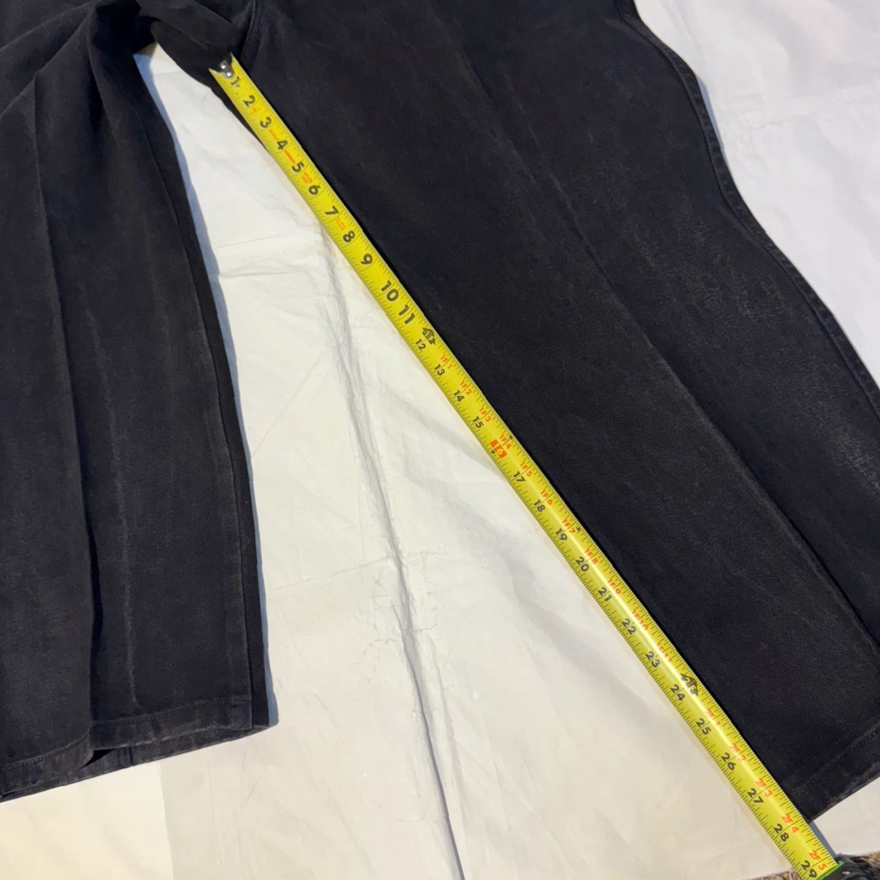 Harley Davidson VINTAGE Harley-Davidson Jeans Womens 32x28 Black Denim Bootcut Straight 90s Biker USA Logo Harley-Davidson 5-Pocket Design Size 24" / US 00 / IT 34 - 6 Thumbnail