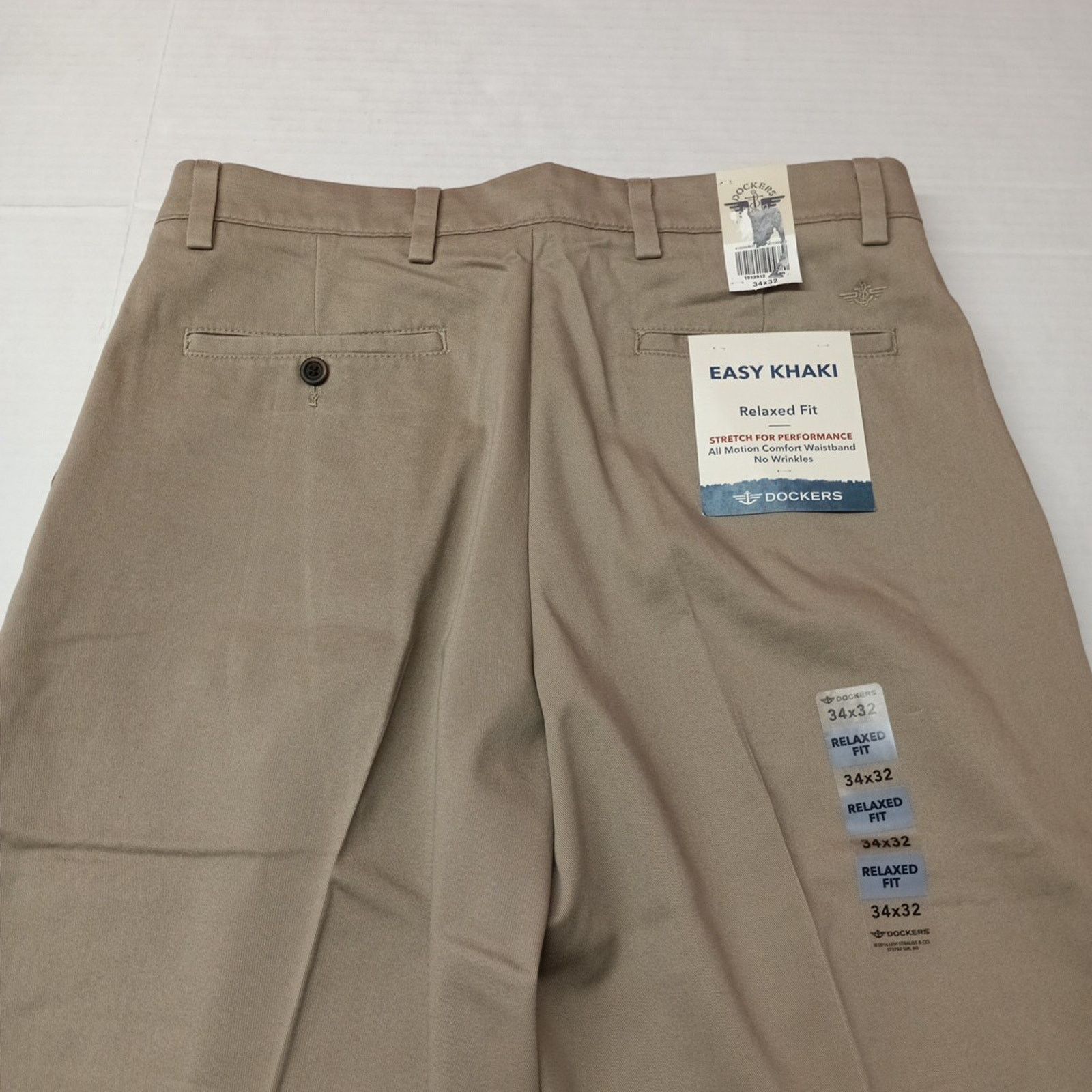 Dockers Dockers Easy Khakis Men's 34x32 Timber Wolf Relaxed Fit Size US 34 / EU 50 - 8 Thumbnail