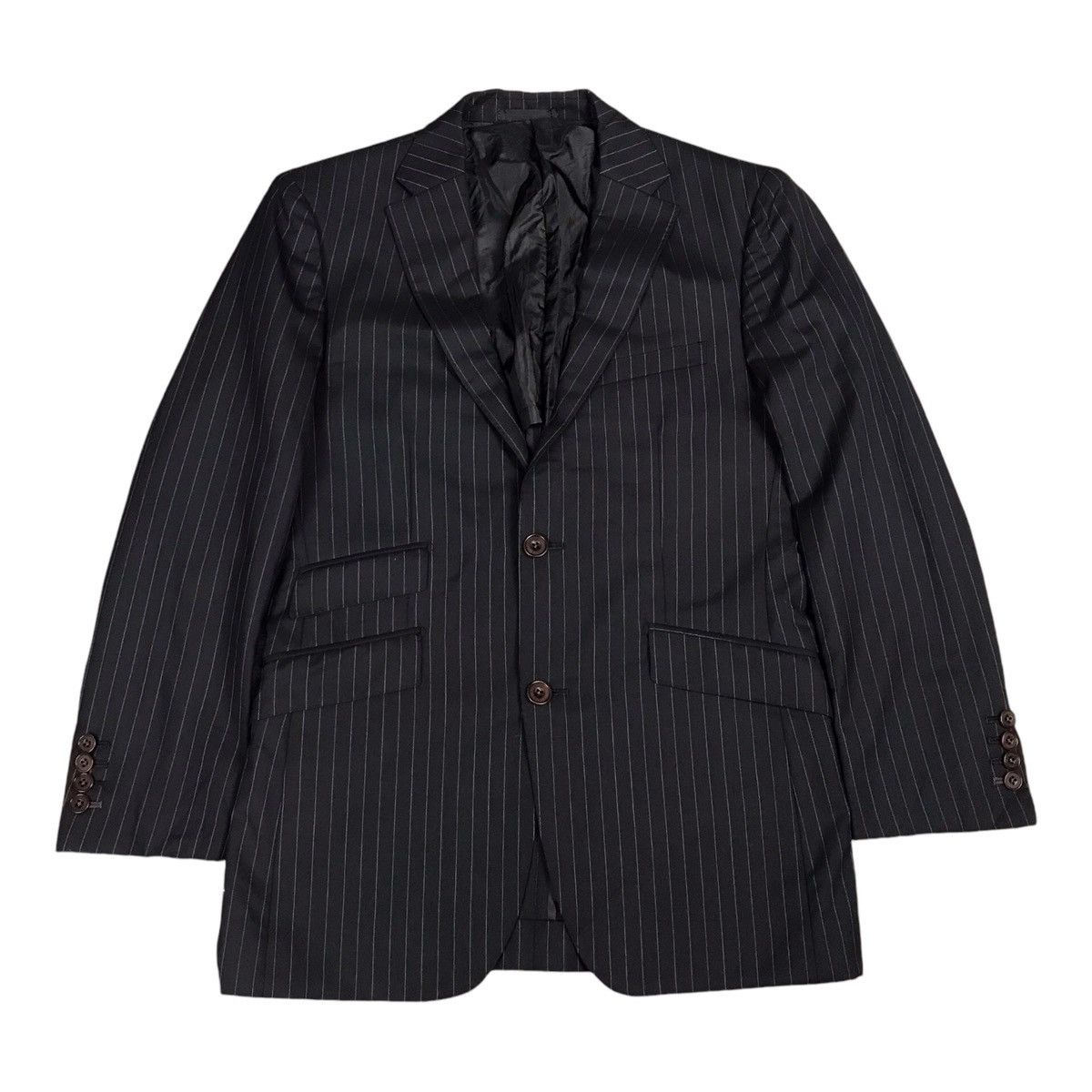 Burberry × Japanese Brand Burberry striped wool Blazer coat jacket Size US M / EU 48-50 / 2 - 1 Thumbnail