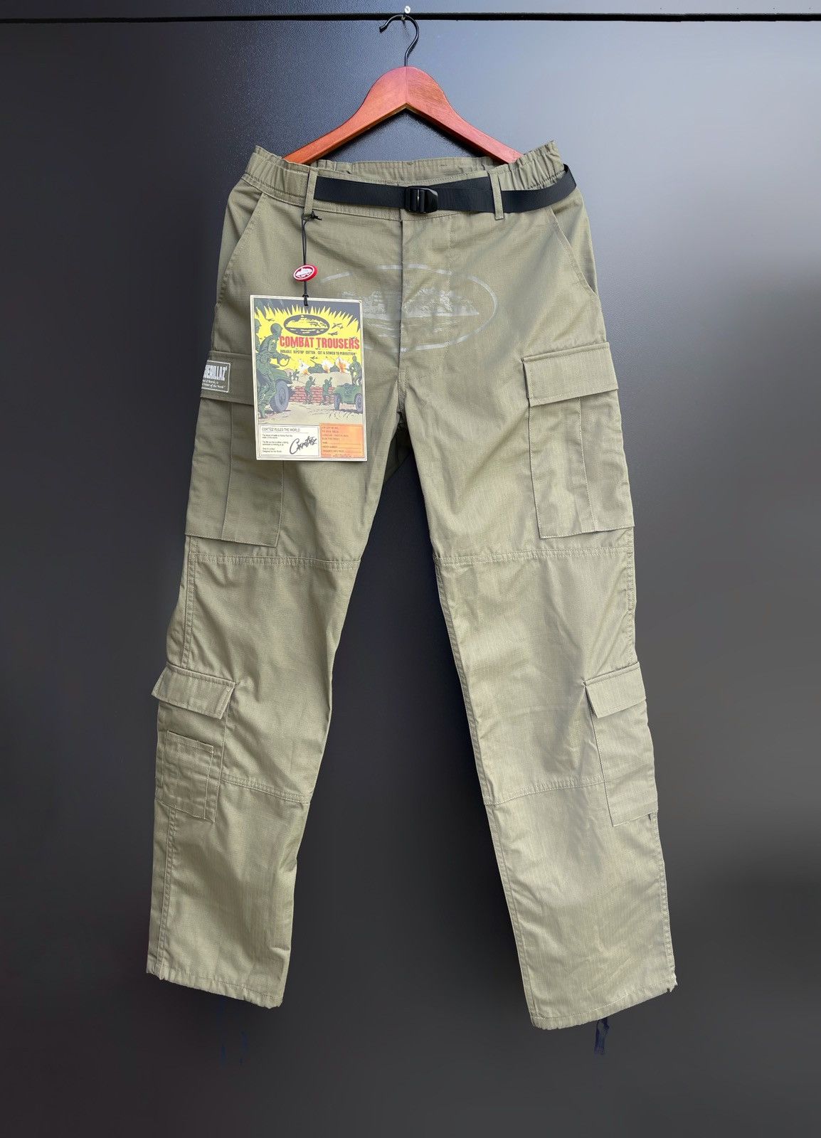 Corteiz Corteiz Guerrillaz Cargo Pants Tonal Khaki Combat Trousers Size US 32 / EU 48 - 1 Thumbnail