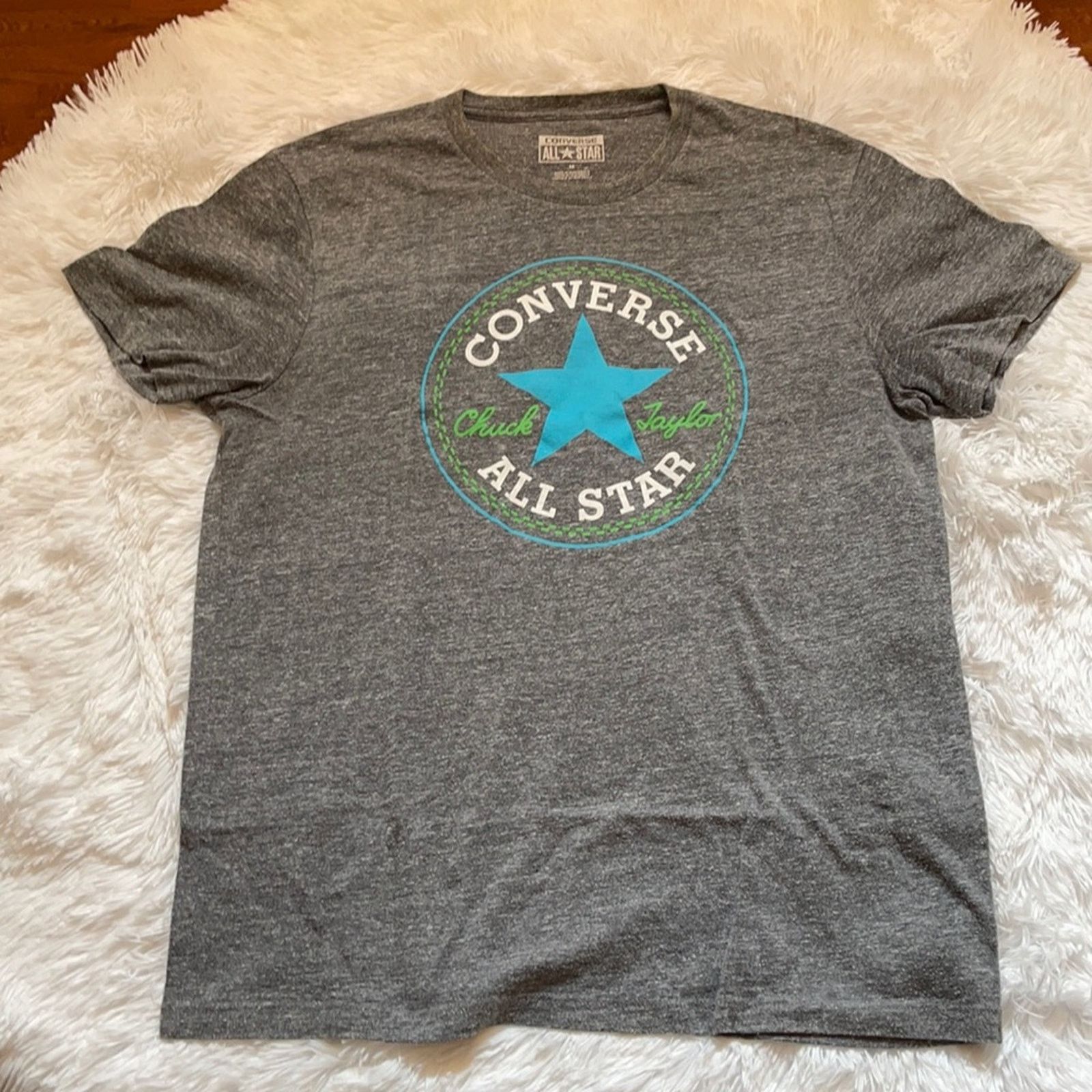 Converse Converse Grey/Blue/Green/White Size: Medium T-Shirt Size M / US 6-8 / IT 42-44 - 1 Thumbnail