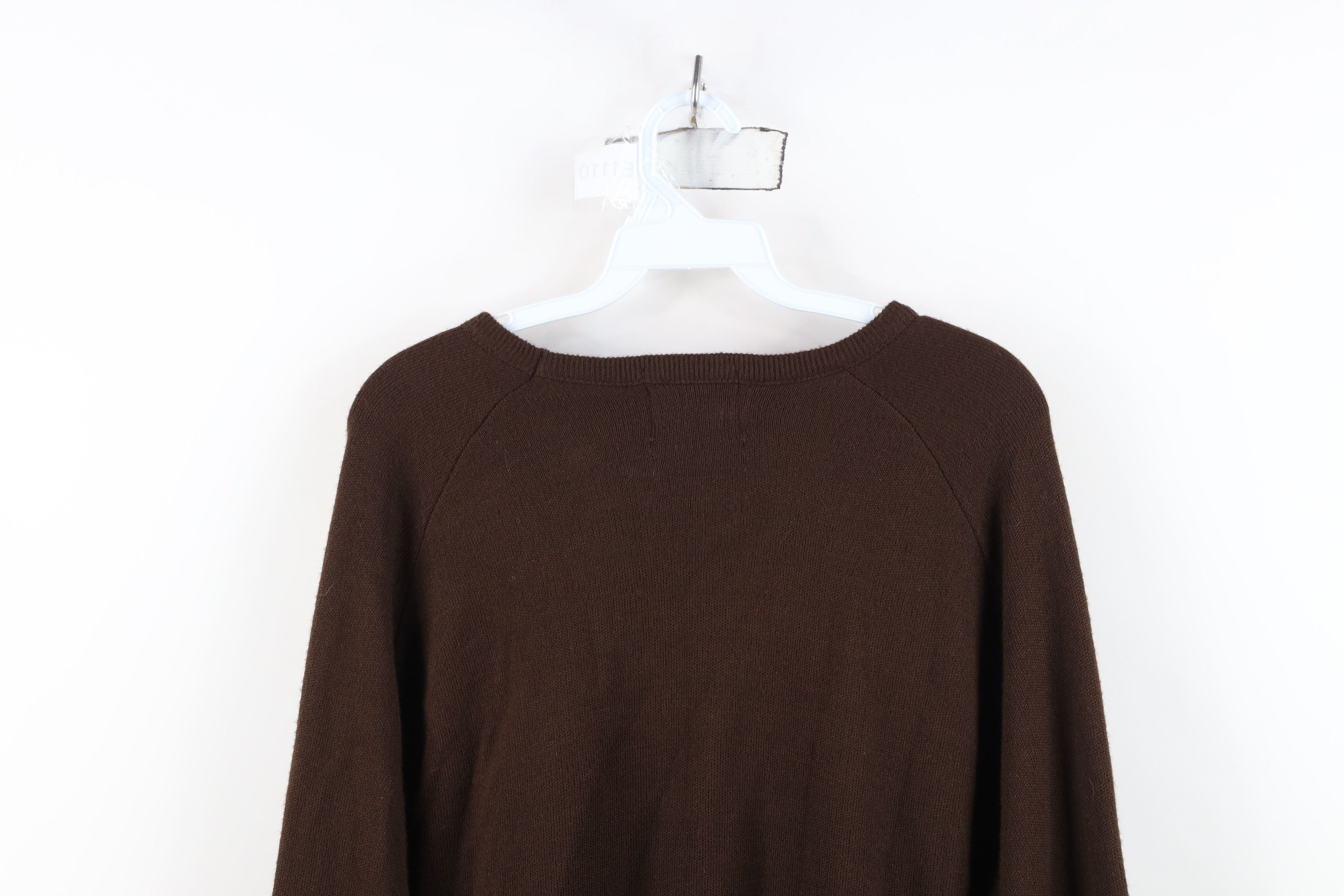 Vintage Vintage 70s Streetwear V-Neck Sweater Brown USA Acrylic Size US XL / EU 56 / 4 - 10 Thumbnail