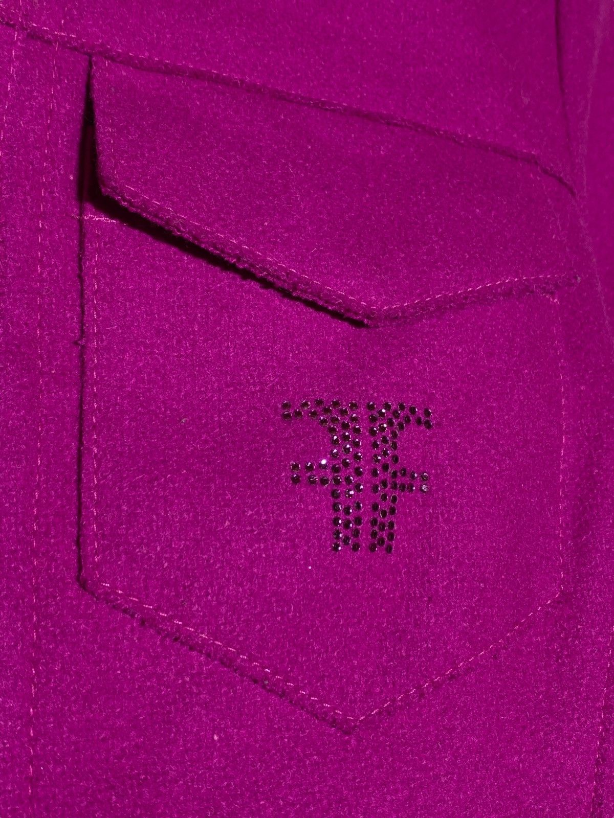 Fendi Vintage 90s Fendi Rhinestones Logo Women’s Cropped Jacket Size M / US 6-8 / IT 42-44 - 6 Thumbnail