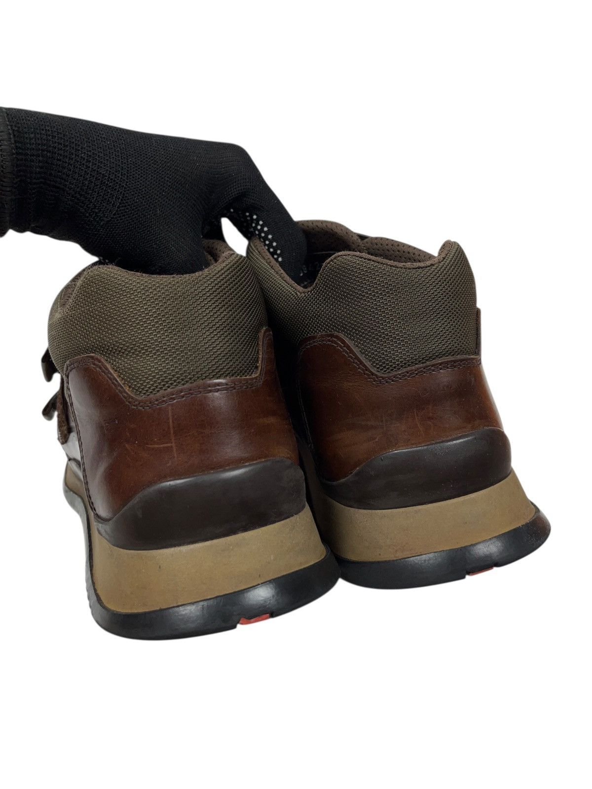 Prada Vintage AW98 Prada Velcro Tech Boots Brown Leather Archival Size US 10 / EU 43 - 10 Thumbnail